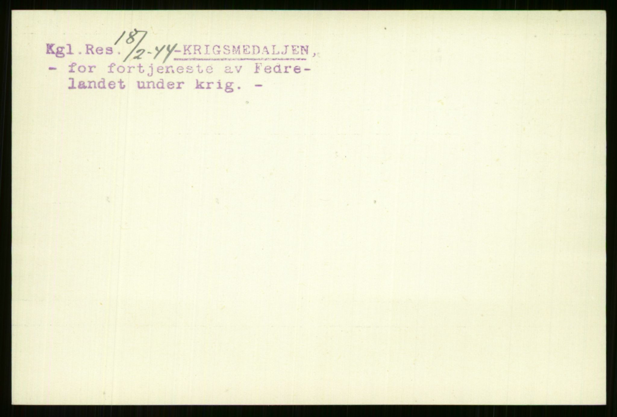Direktoratet for sjømenn, AV/RA-S-3545/G/Gi/L0005: Alfabetisk ordnet kartotek over krigsdekorasjoner tildelt nordmenn under krigen, Ekeberg - Hendriksen, 1940-1945, p. 36
