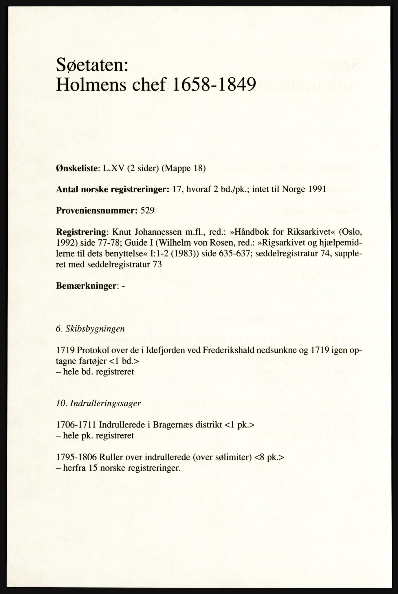 Publikasjoner utgitt av Arkivverket, PUBL/PUBL-001/A/0002: Erik Gøbel: NOREG, Tværregistratur over norgesrelevant materiale i Rigsarkivet i København (2000), 2000, p. 240