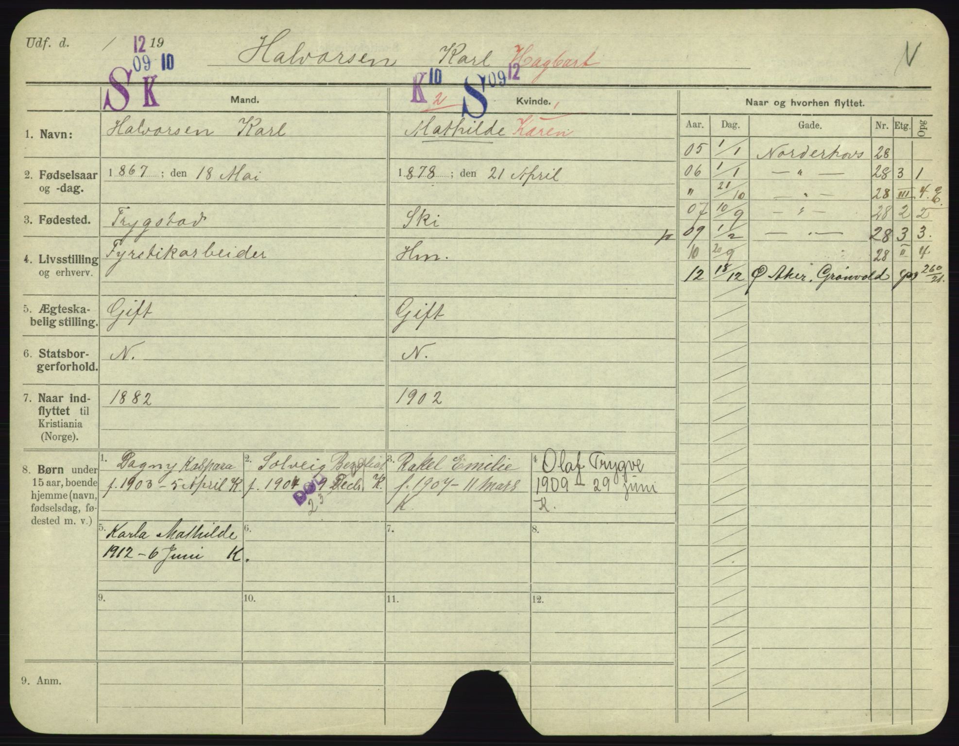 Oslo folkeregister, Registerkort, SAO/A-11715/F/Fa/Fac/L0003: Menn, 1906-1914, p. 1126a