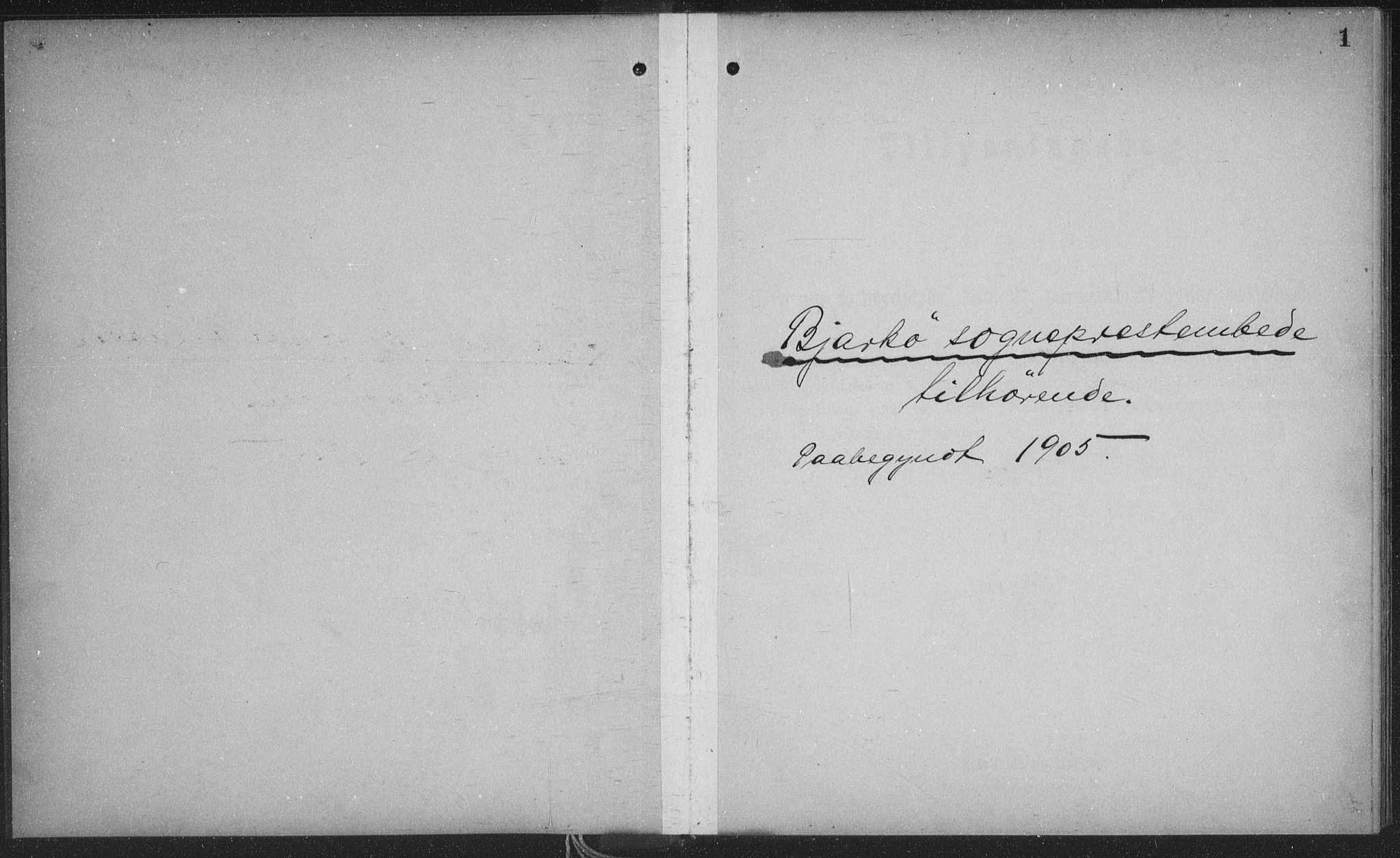 Sand/Bjarkøy sokneprestkontor, SATØ/S-0811/J/Jb/L0024: Banns register no. 24, 1905-1917, p. 1
