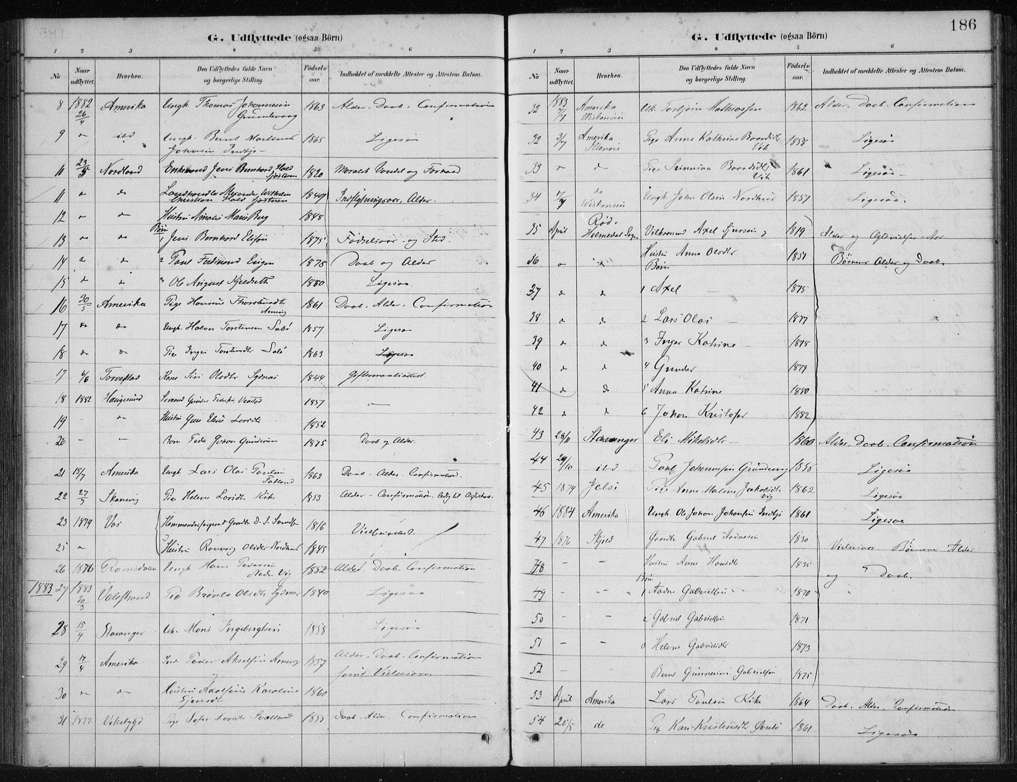 Fjelberg sokneprestembete, SAB/A-75201/H/Haa: Parish register (official) no. B  1, 1879-1919, p. 186