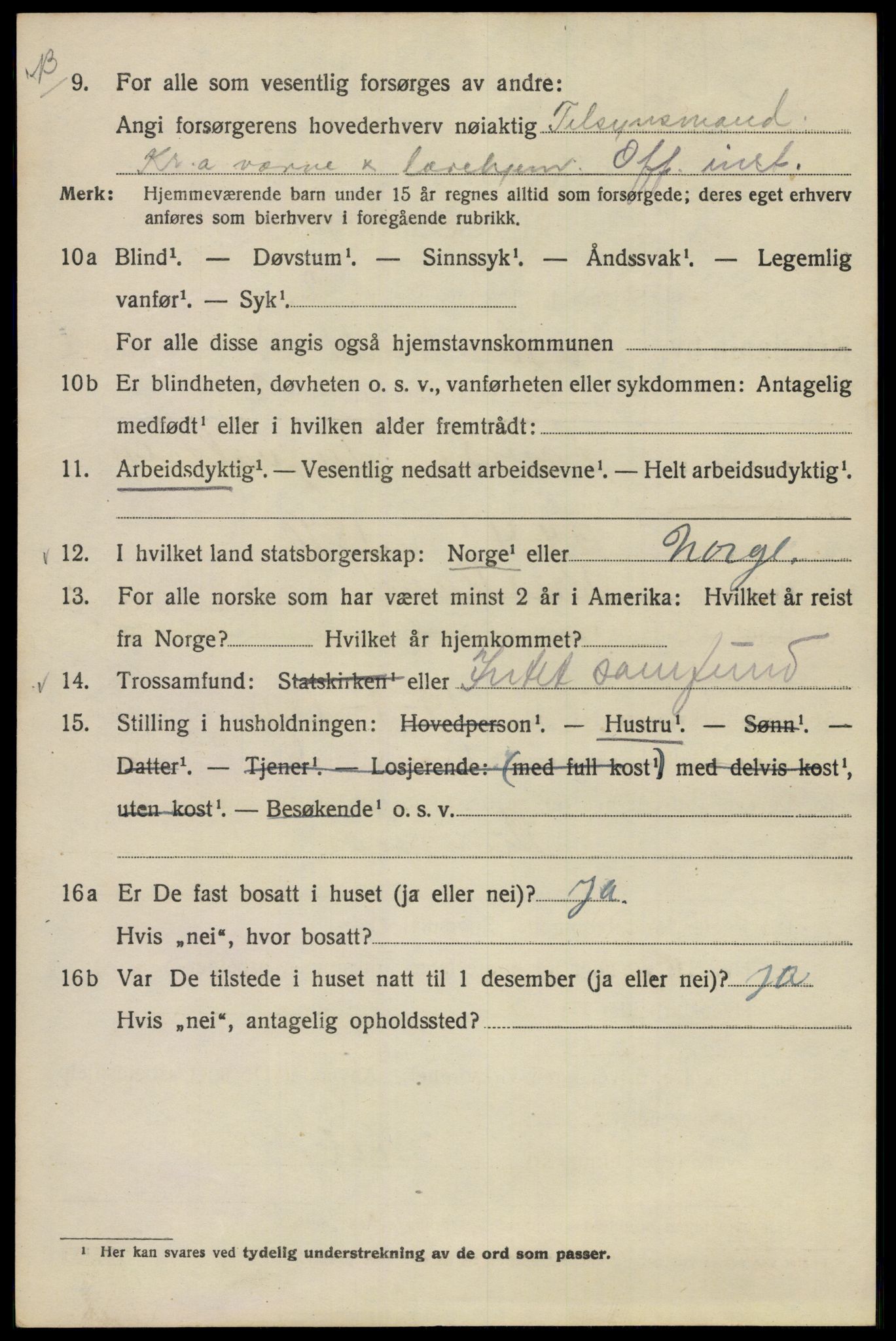 SAO, 1920 census for Kristiania, 1920, p. 147216