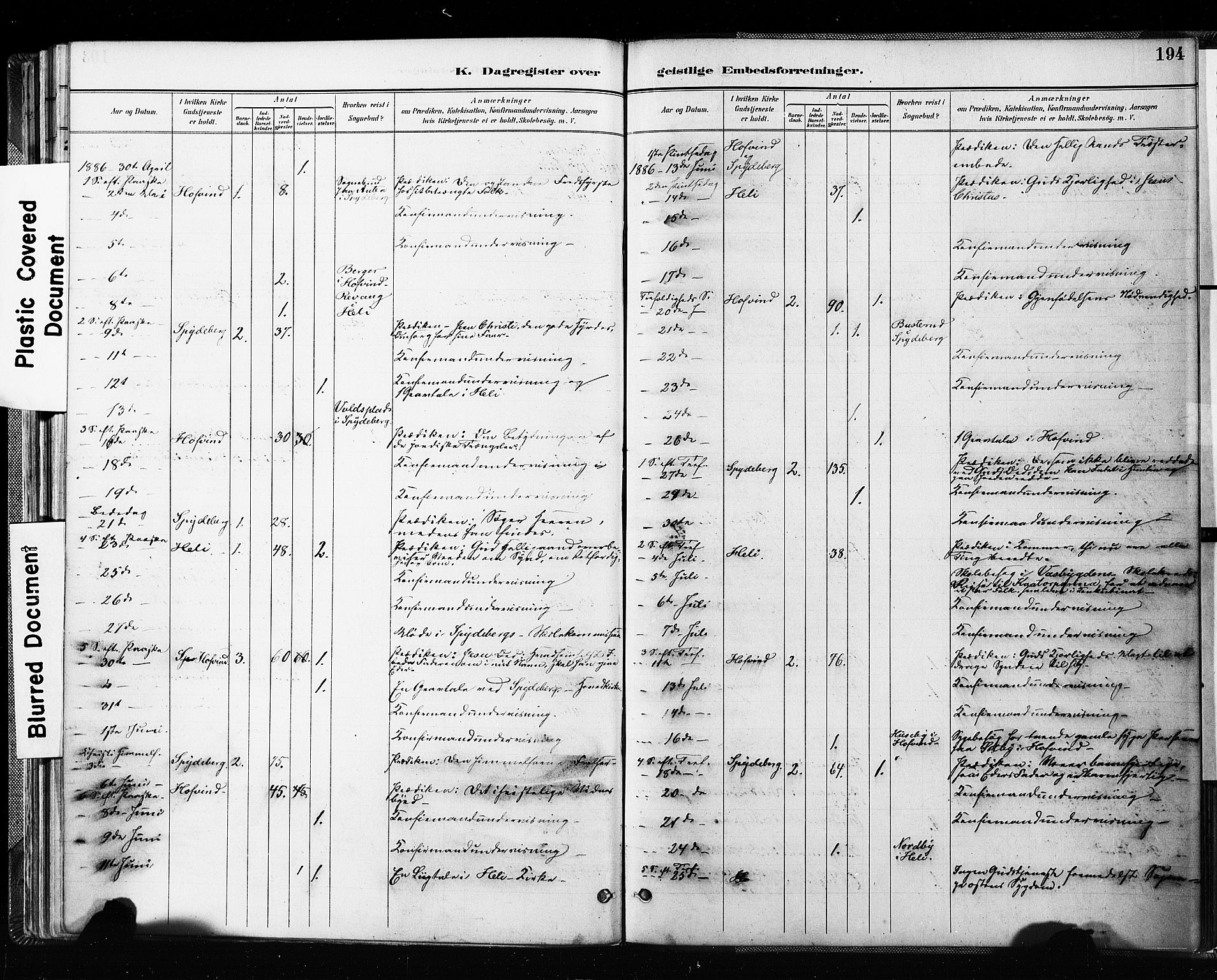Spydeberg prestekontor Kirkebøker, AV/SAO-A-10924/F/Fa/L0008: Parish register (official) no. I 8, 1886-1900, p. 194