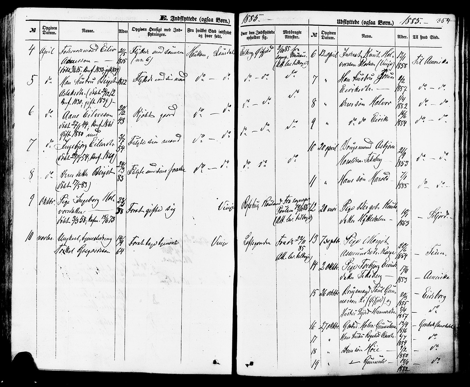 Rauland kirkebøker, AV/SAKO-A-292/F/Fa/L0003: Parish register (official) no. I 3, 1859-1886, p. 354