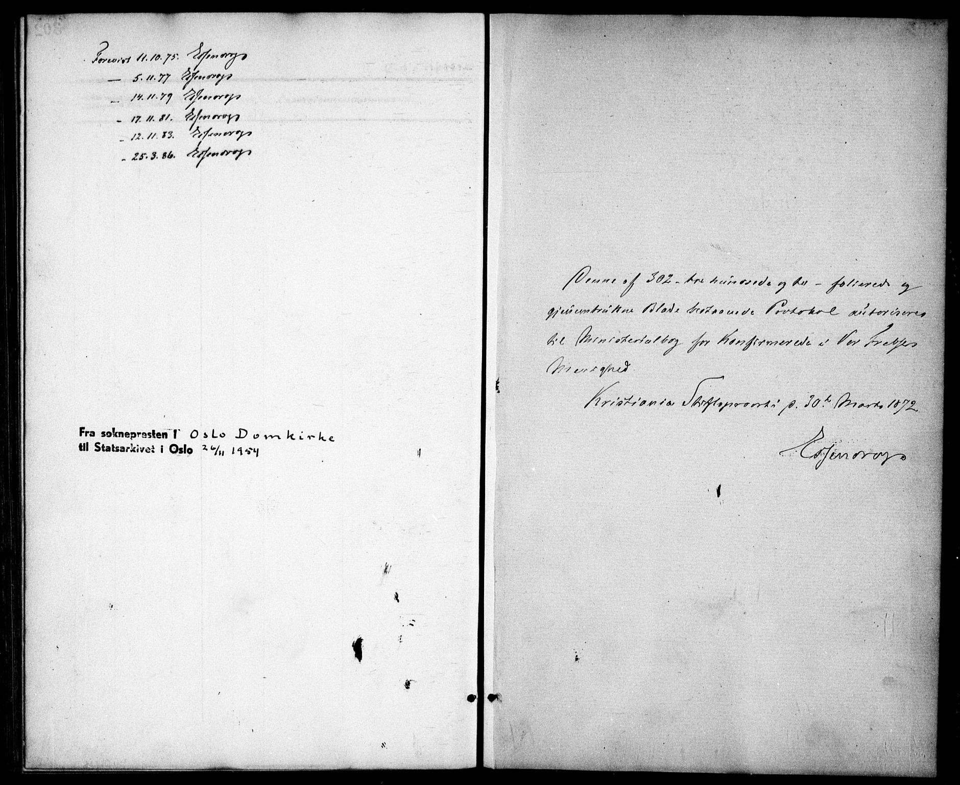 Oslo domkirke Kirkebøker, SAO/A-10752/F/Fa/L0018: Parish register (official) no. 18, 1872-1886