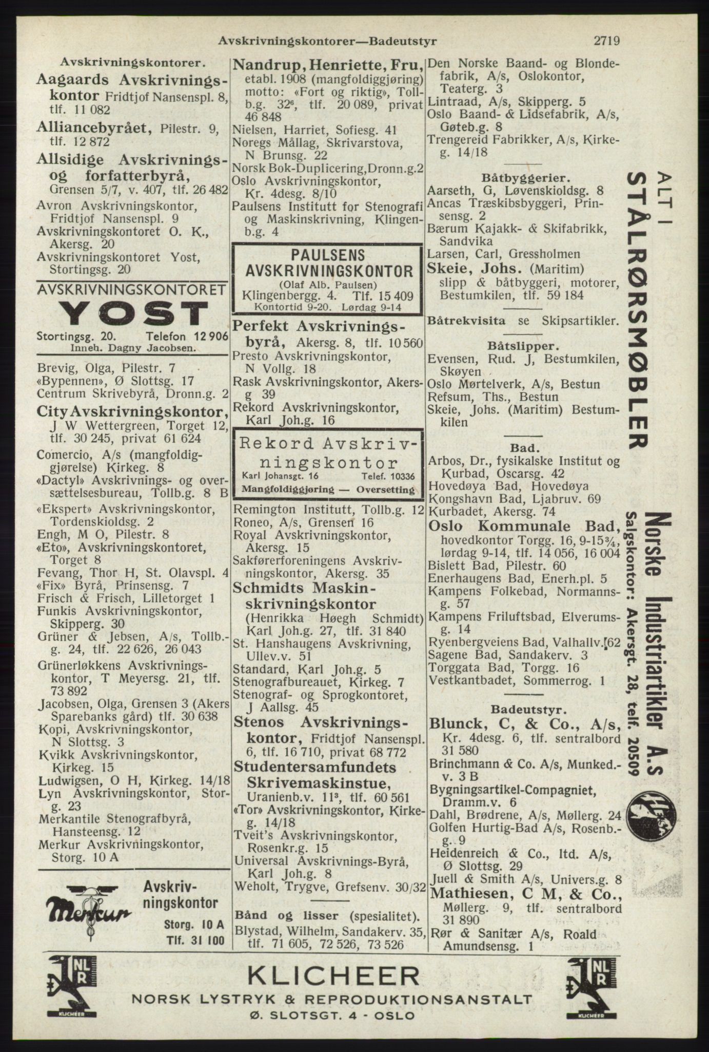 Kristiania/Oslo adressebok, PUBL/-, 1940, p. 2669
