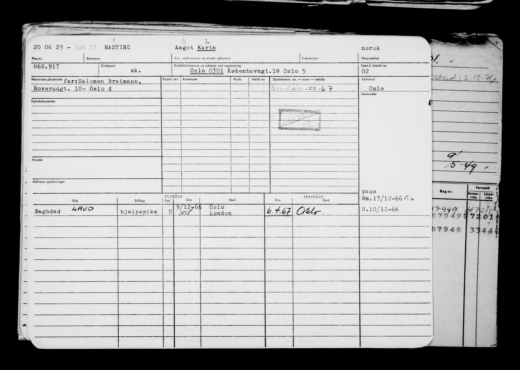 Direktoratet for sjømenn, AV/RA-S-3545/G/Gb/L0220: Hovedkort, 1923, p. 244