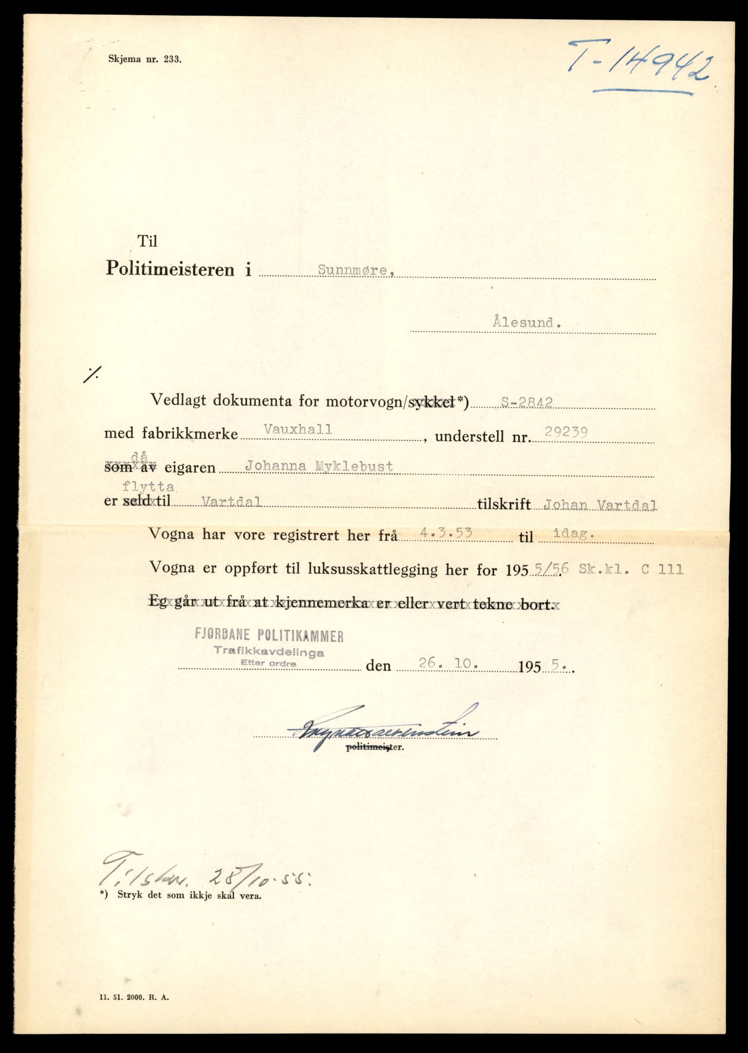 Møre og Romsdal vegkontor - Ålesund trafikkstasjon, AV/SAT-A-4099/F/Fe/L0049: Registreringskort for kjøretøy T 14864 - T 18613, 1927-1998, p. 1807