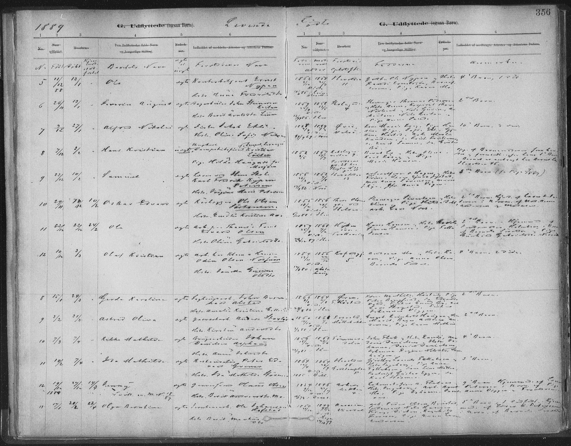 Ministerialprotokoller, klokkerbøker og fødselsregistre - Sør-Trøndelag, SAT/A-1456/603/L0163: Parish register (official) no. 603A02, 1879-1895, p. 356