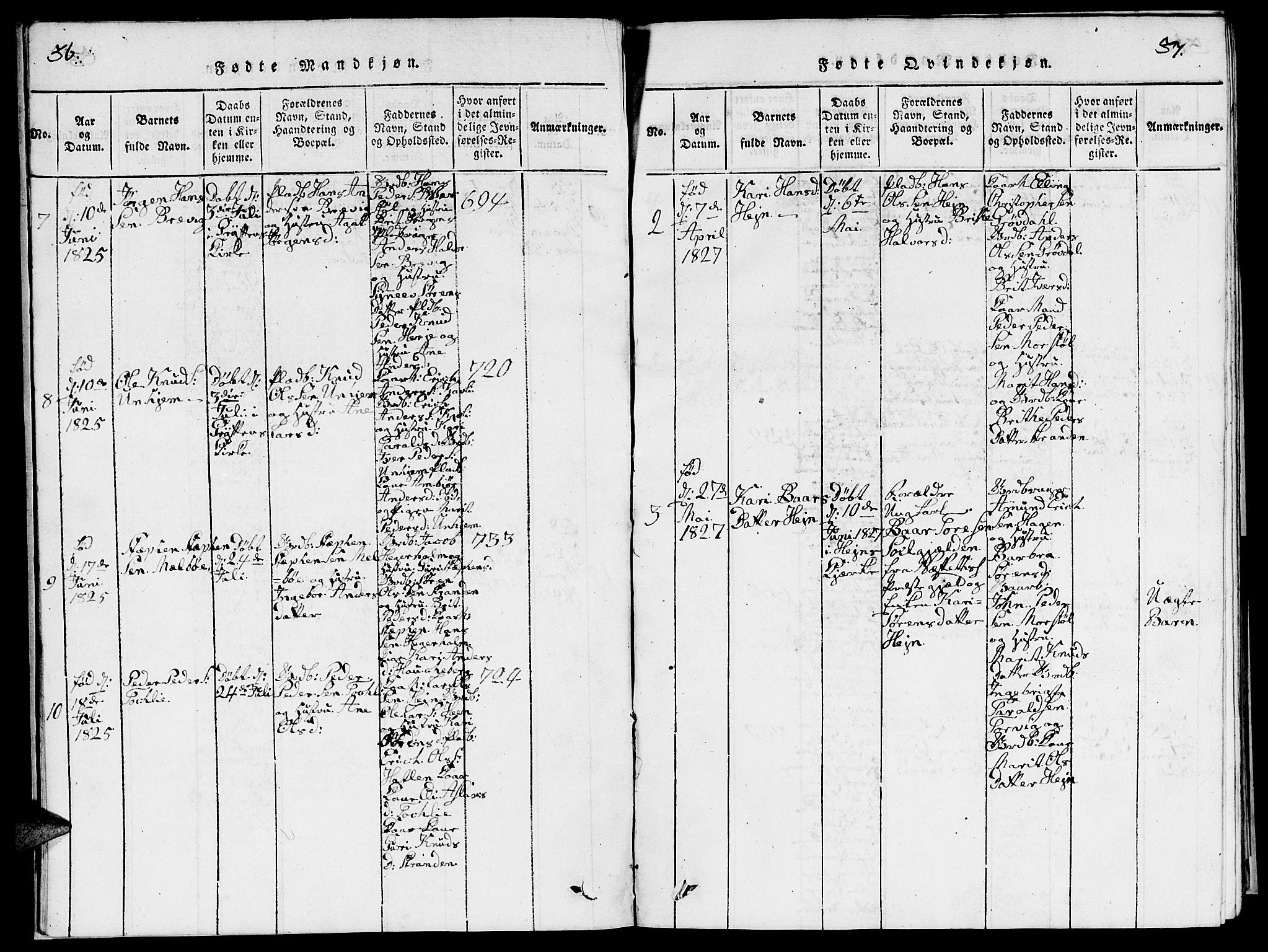 Ministerialprotokoller, klokkerbøker og fødselsregistre - Møre og Romsdal, AV/SAT-A-1454/545/L0587: Parish register (copy) no. 545C01, 1818-1836, p. 36-37