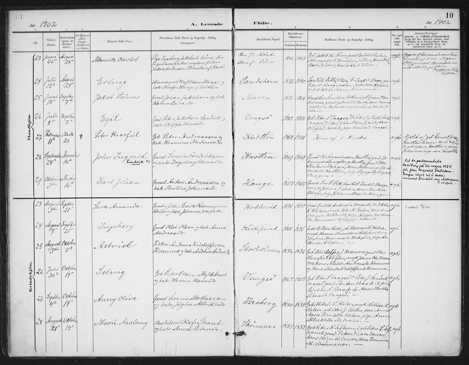 Ministerialprotokoller, klokkerbøker og fødselsregistre - Møre og Romsdal, AV/SAT-A-1454/503/L0038: Parish register (official) no. 503A06, 1901-1917, p. 10