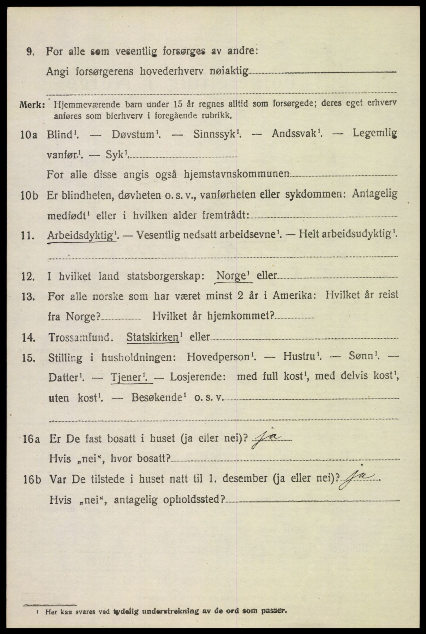 SAH, 1920 census for Vågå, 1920, p. 2661