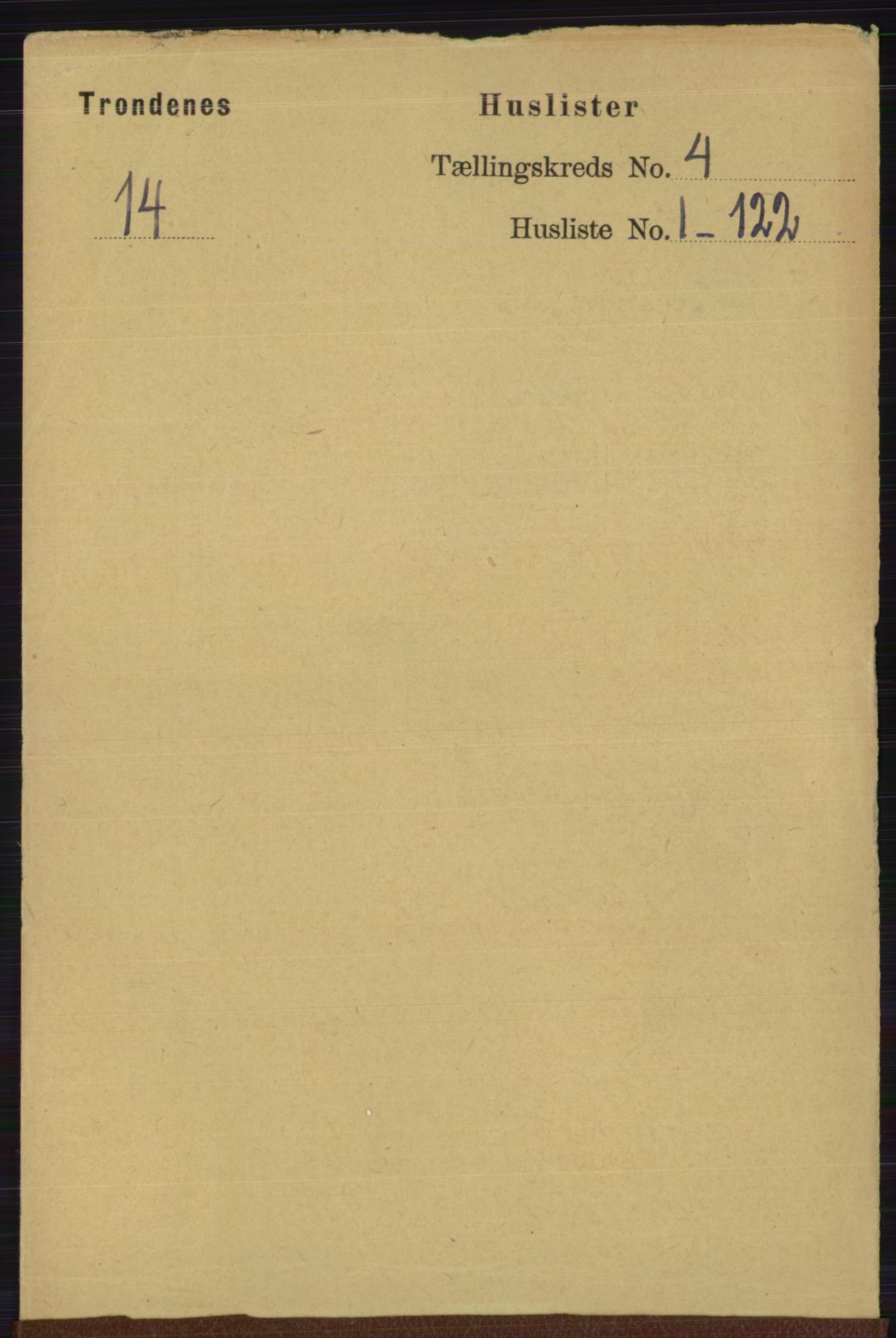 RA, 1891 census for 1914 Trondenes, 1891, p. 1813