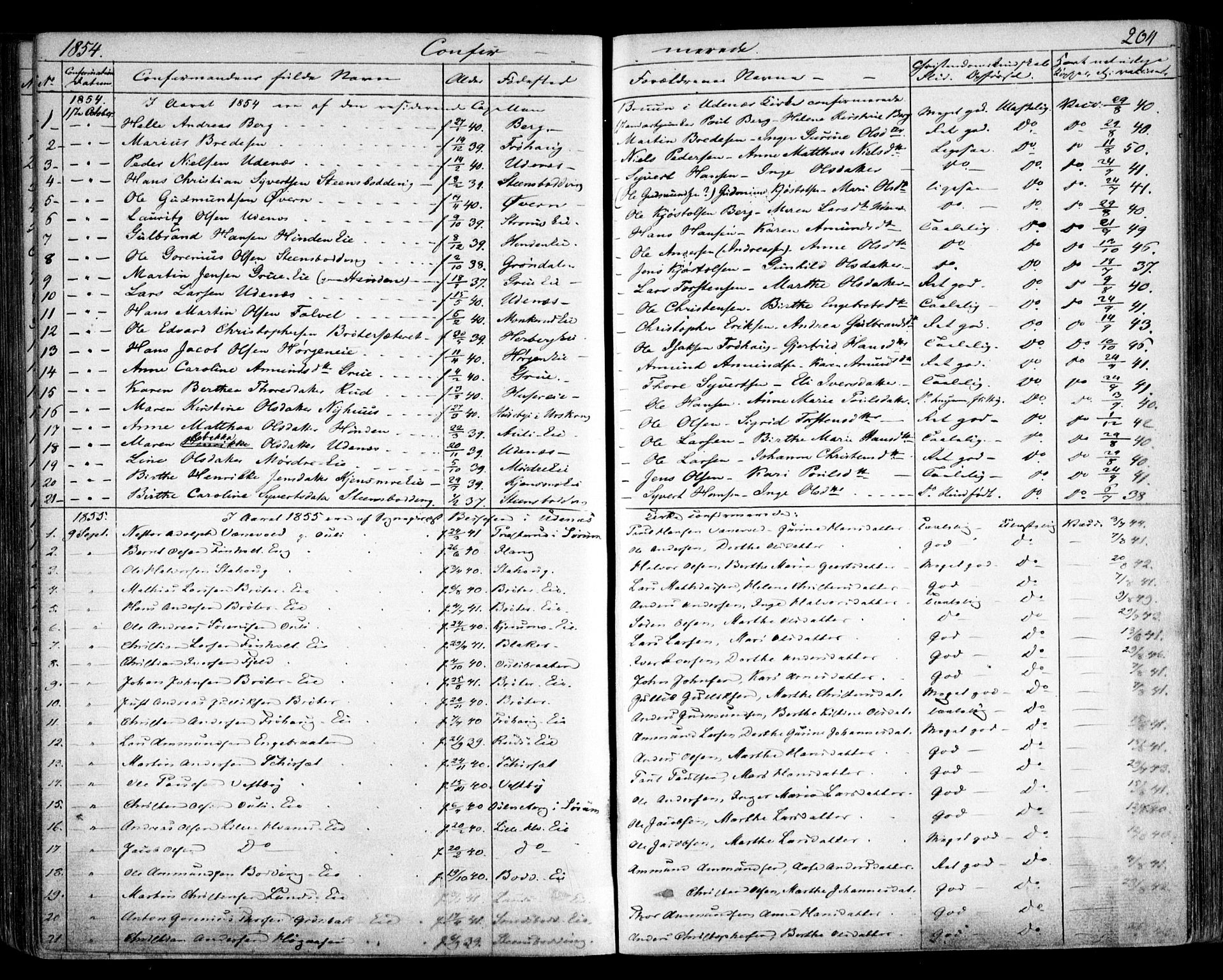 Nes prestekontor Kirkebøker, SAO/A-10410/F/Fa/L0007: Parish register (official) no. I 7, 1846-1858, p. 204