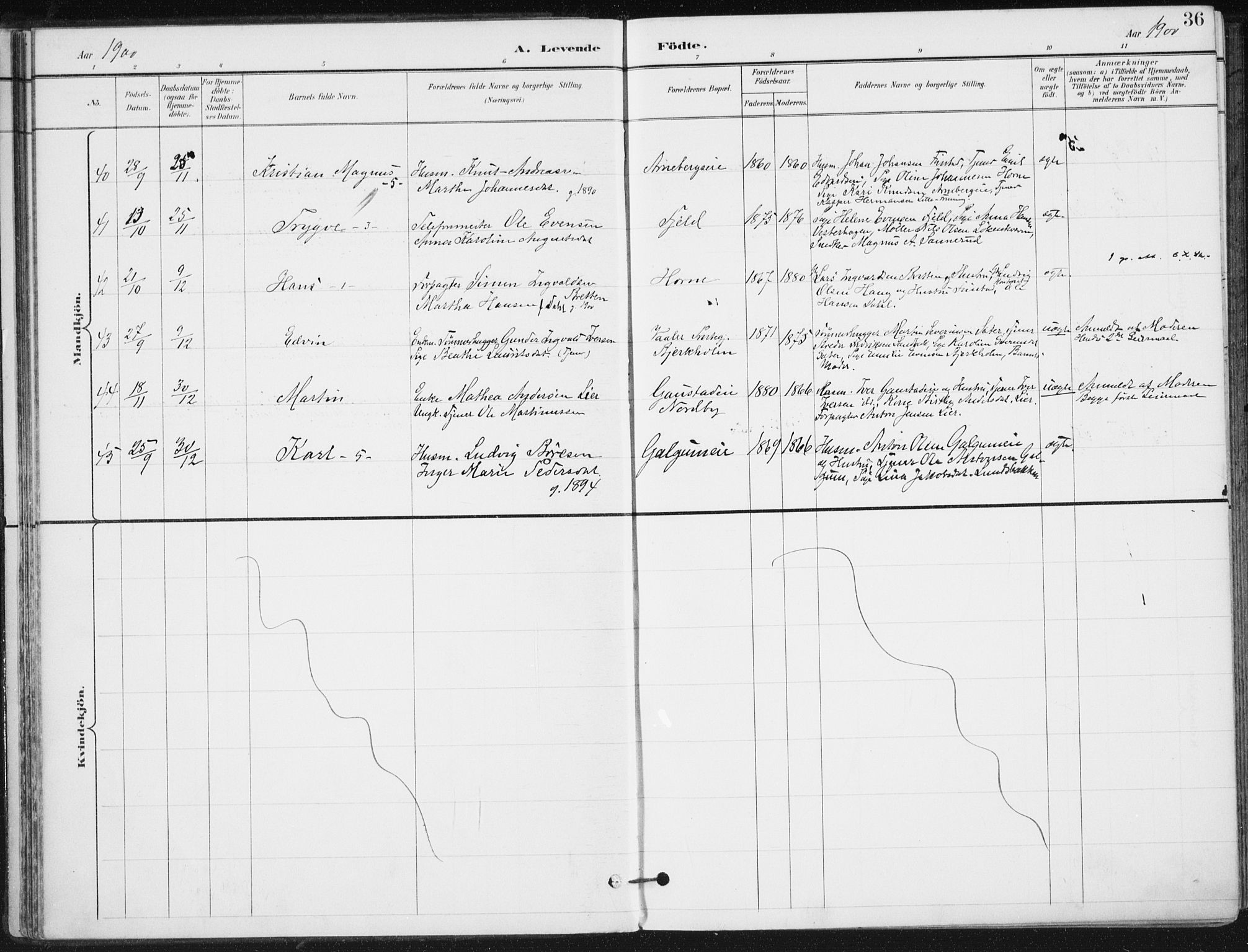 Romedal prestekontor, AV/SAH-PREST-004/K/L0011: Parish register (official) no. 11, 1896-1912, p. 36