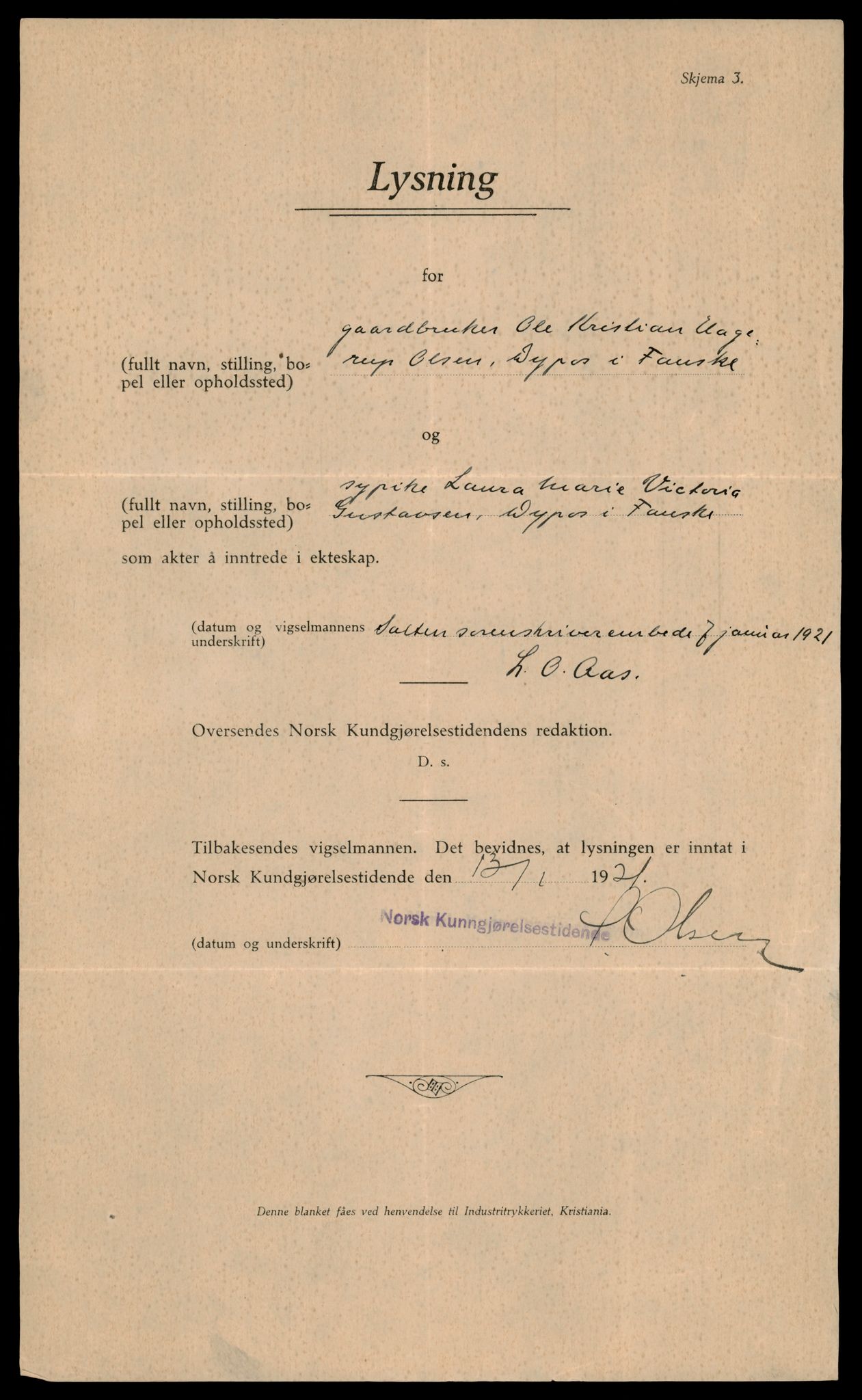 Salten sorenskriveri, AV/SAT-A-4578/1/6/6D/L0009: Lysingsbok, 1919-1928, p. 13