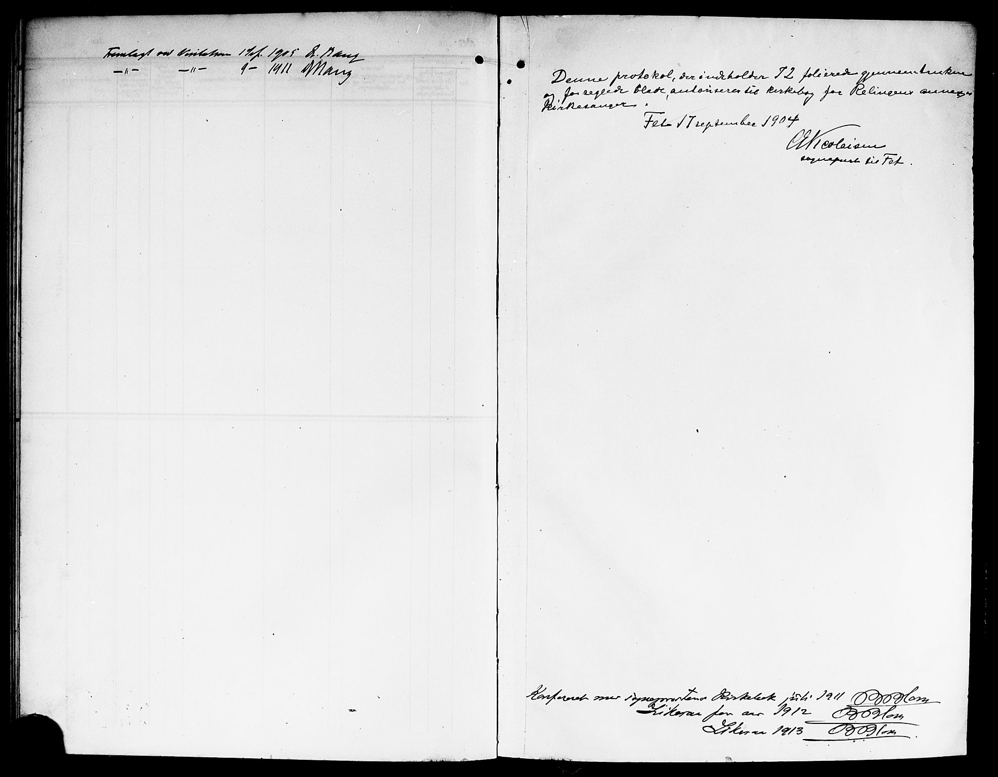 Fet prestekontor Kirkebøker, AV/SAO-A-10370a/G/Gb/L0005: Parish register (copy) no. II 5, 1904-1913