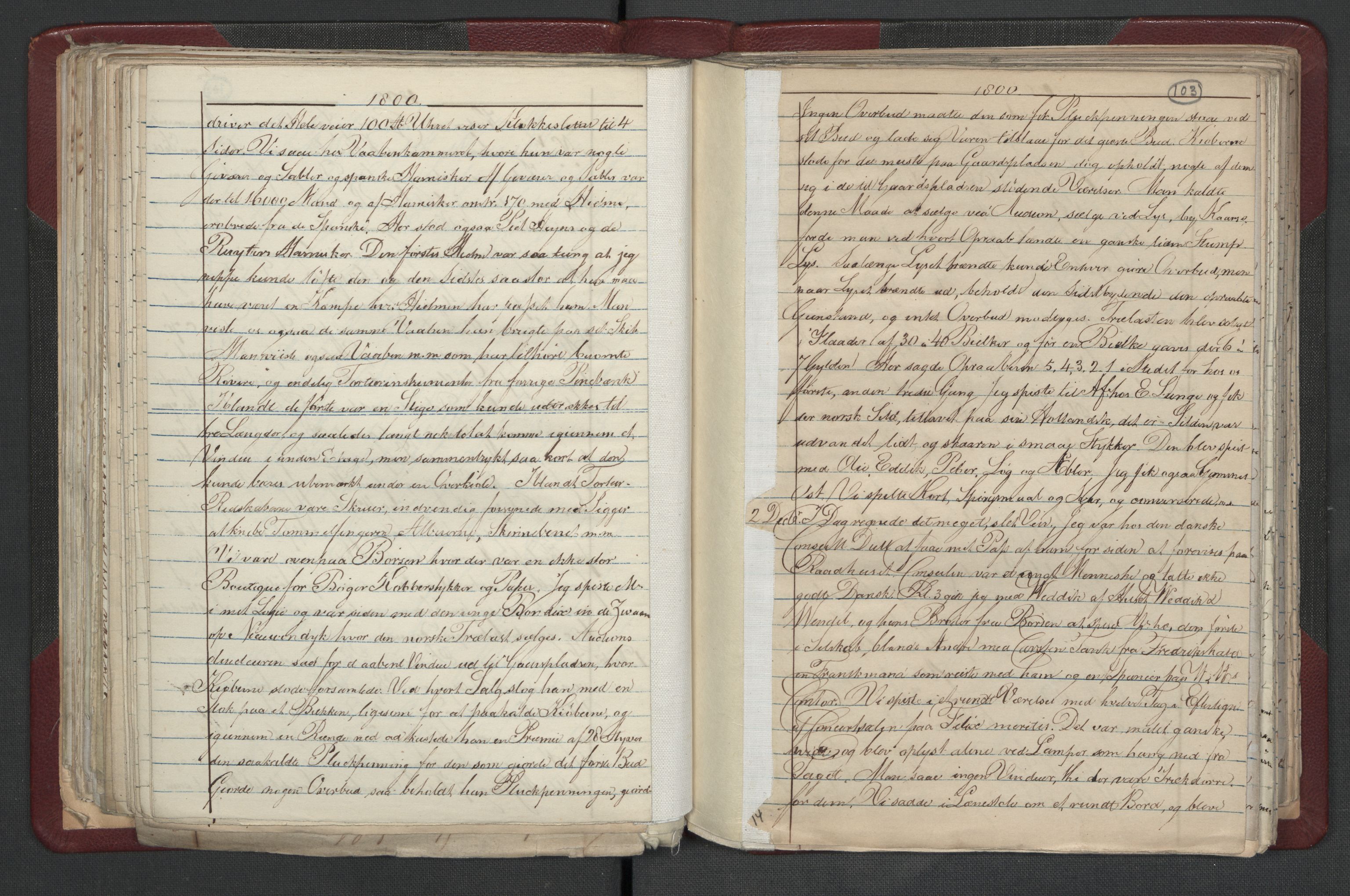 Meltzer, Fredrik, AV/RA-PA-0028/F/L0001: Dagbok for årene 1796-1808, 1811, 1817, 1796-1817, p. 102b-103a