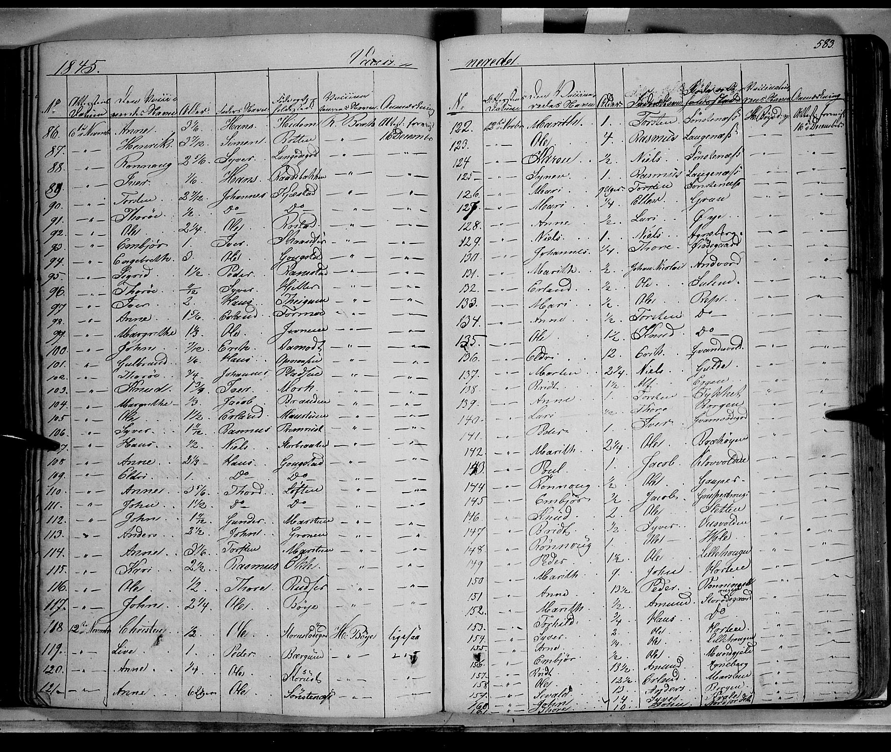 Lom prestekontor, SAH/PREST-070/K/L0006: Parish register (official) no. 6B, 1837-1863, p. 583
