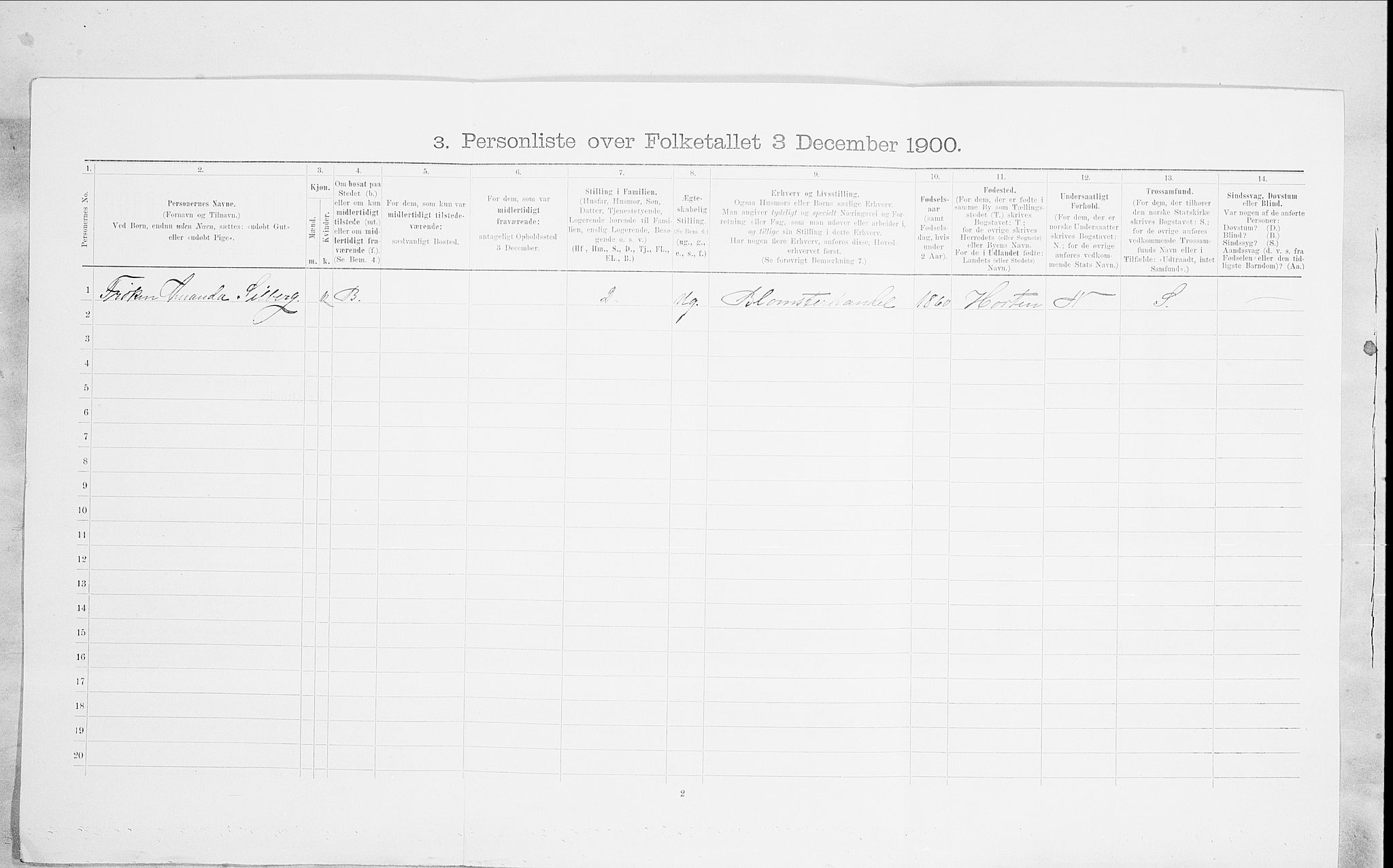 SAO, 1900 census for Kristiania, 1900, p. 90159