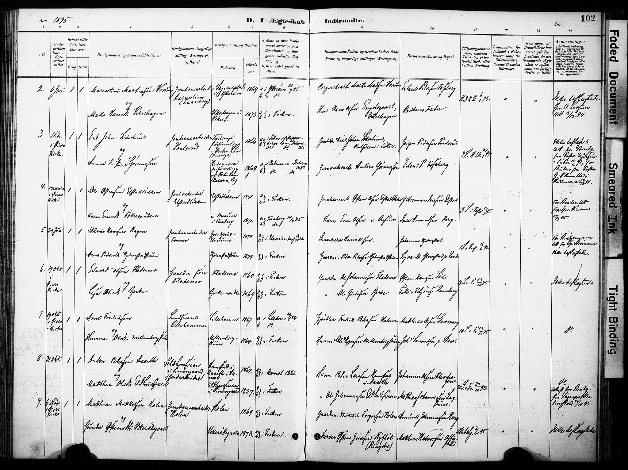 Øyer prestekontor, AV/SAH-PREST-084/H/Ha/Haa/L0011: Parish register (official) no. 11, 1894-1905, p. 102