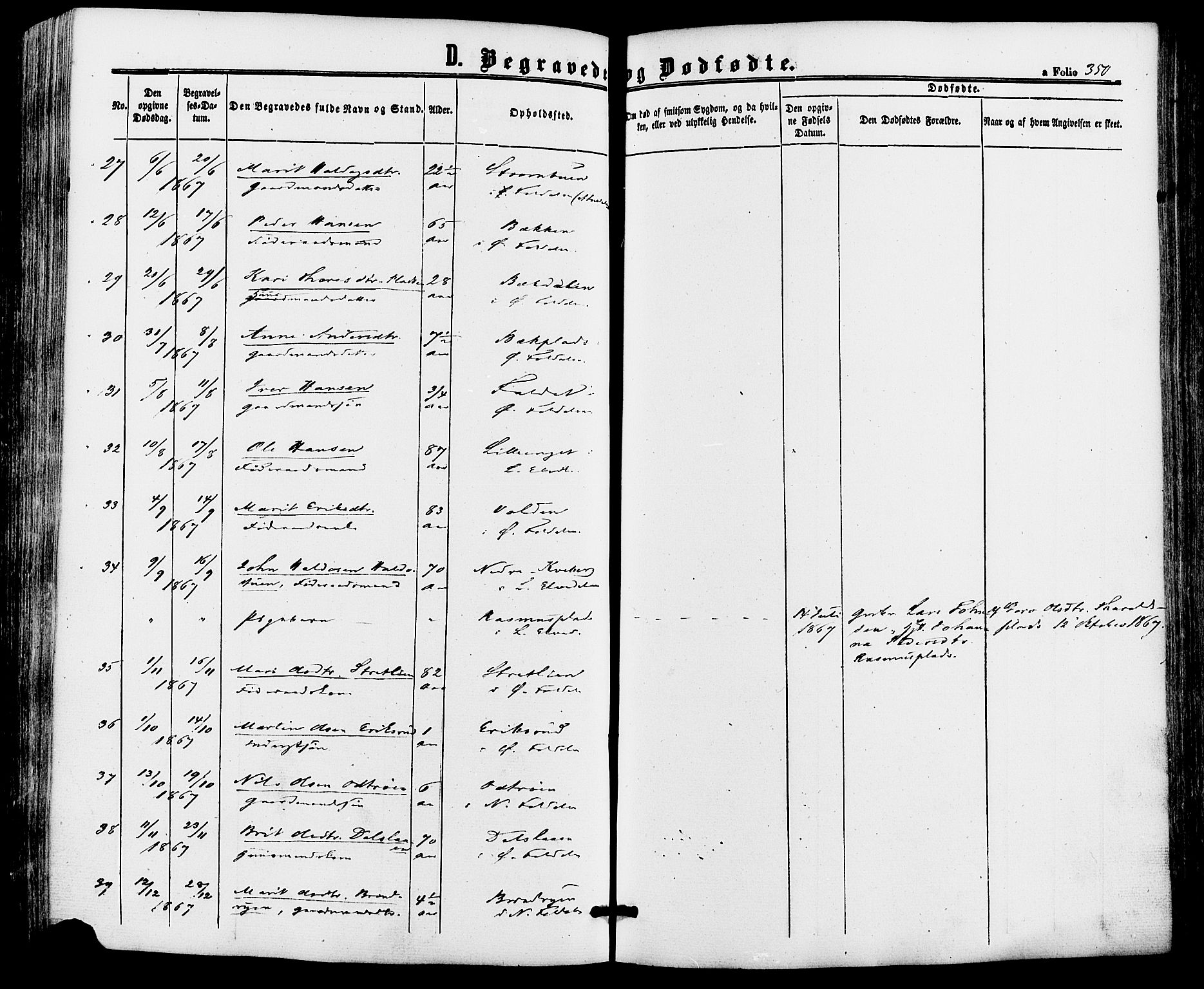 Alvdal prestekontor, AV/SAH-PREST-060/H/Ha/Haa/L0001: Parish register (official) no. 1, 1863-1882, p. 350