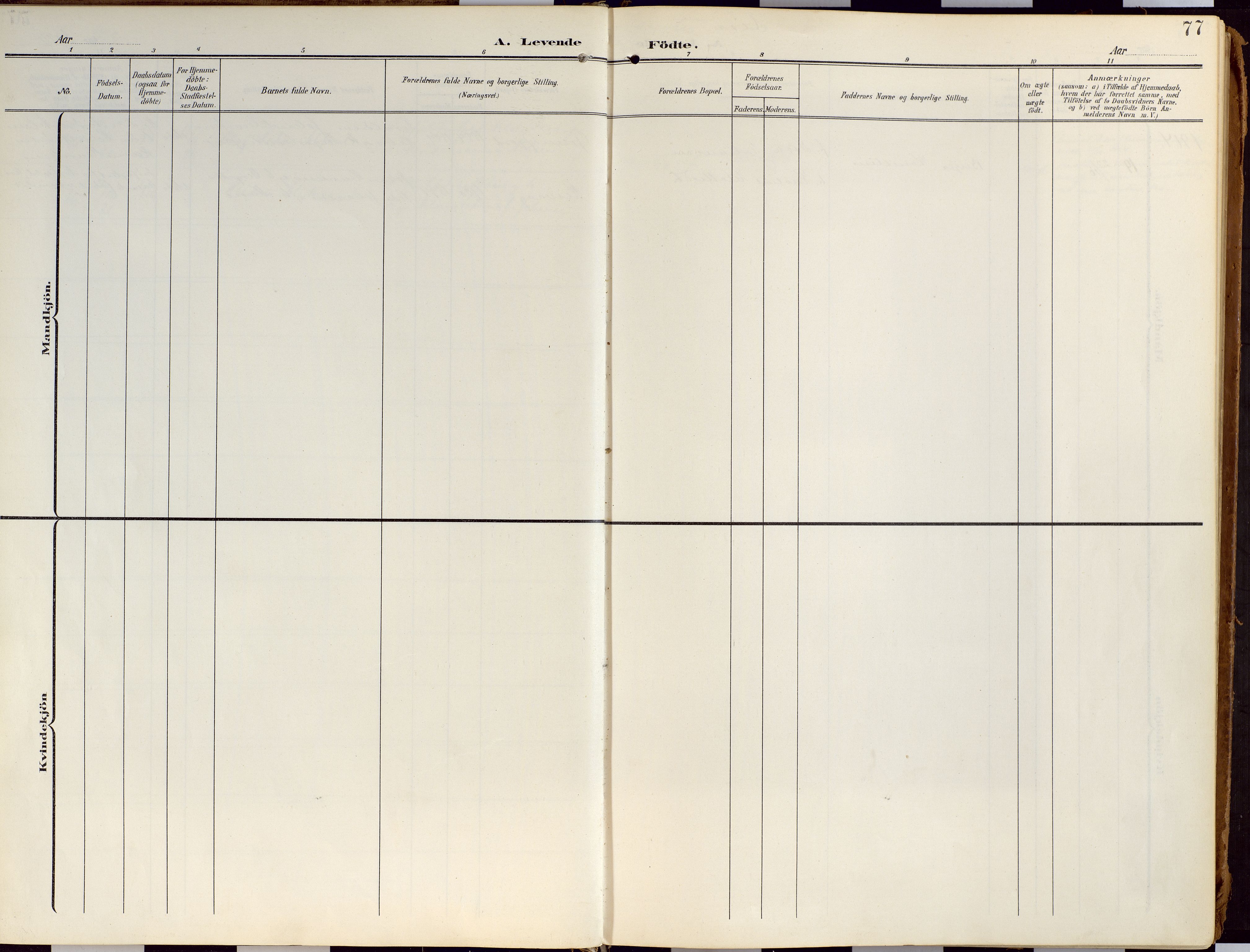 Loppa sokneprestkontor, AV/SATØ-S-1339/H/Ha/L0010kirke: Parish register (official) no. 10, 1907-1922, p. 77