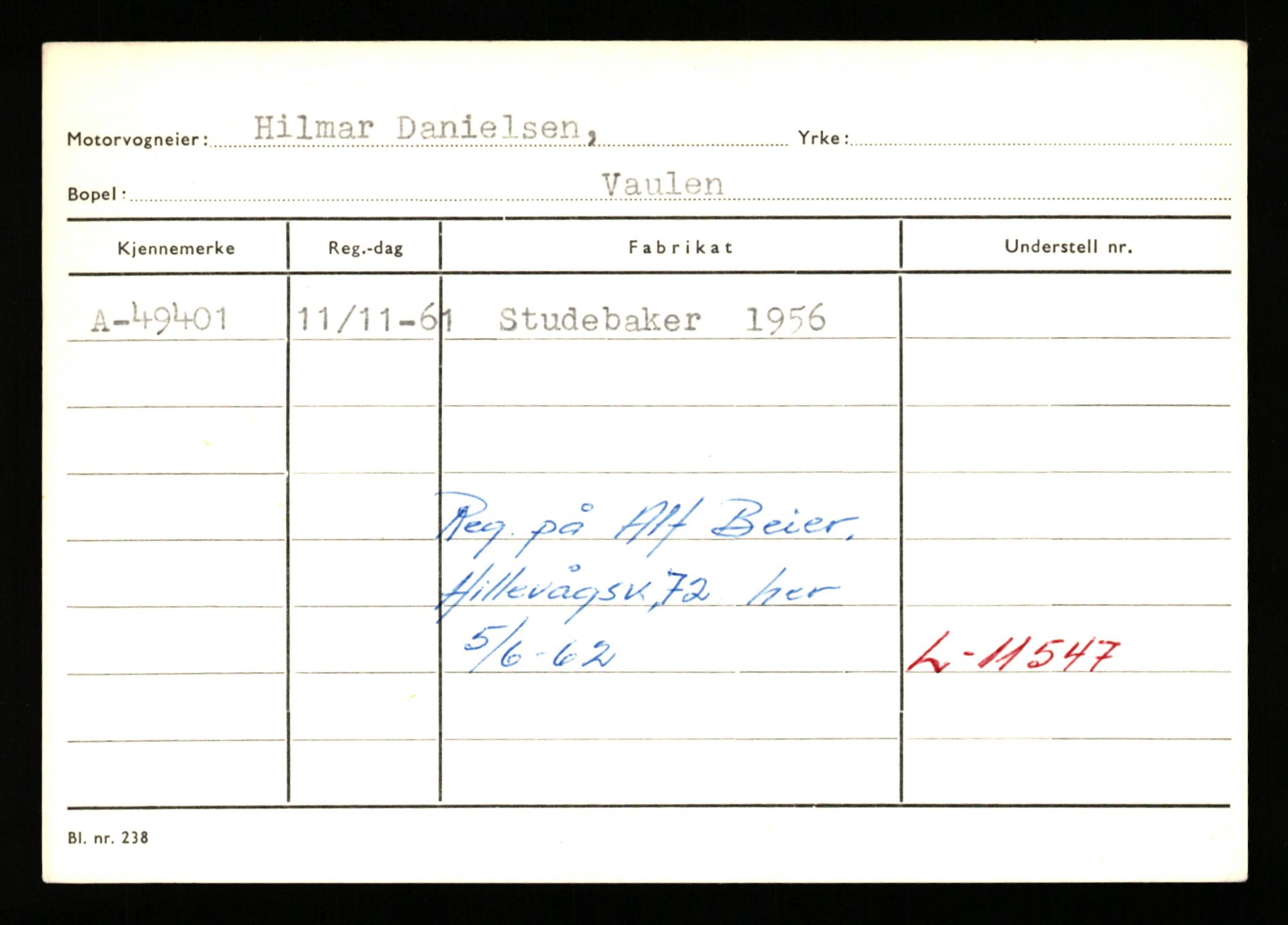 Stavanger trafikkstasjon, SAST/A-101942/0/G/L0007: Registreringsnummer: 49019 - 67460, 1930-1971, p. 65