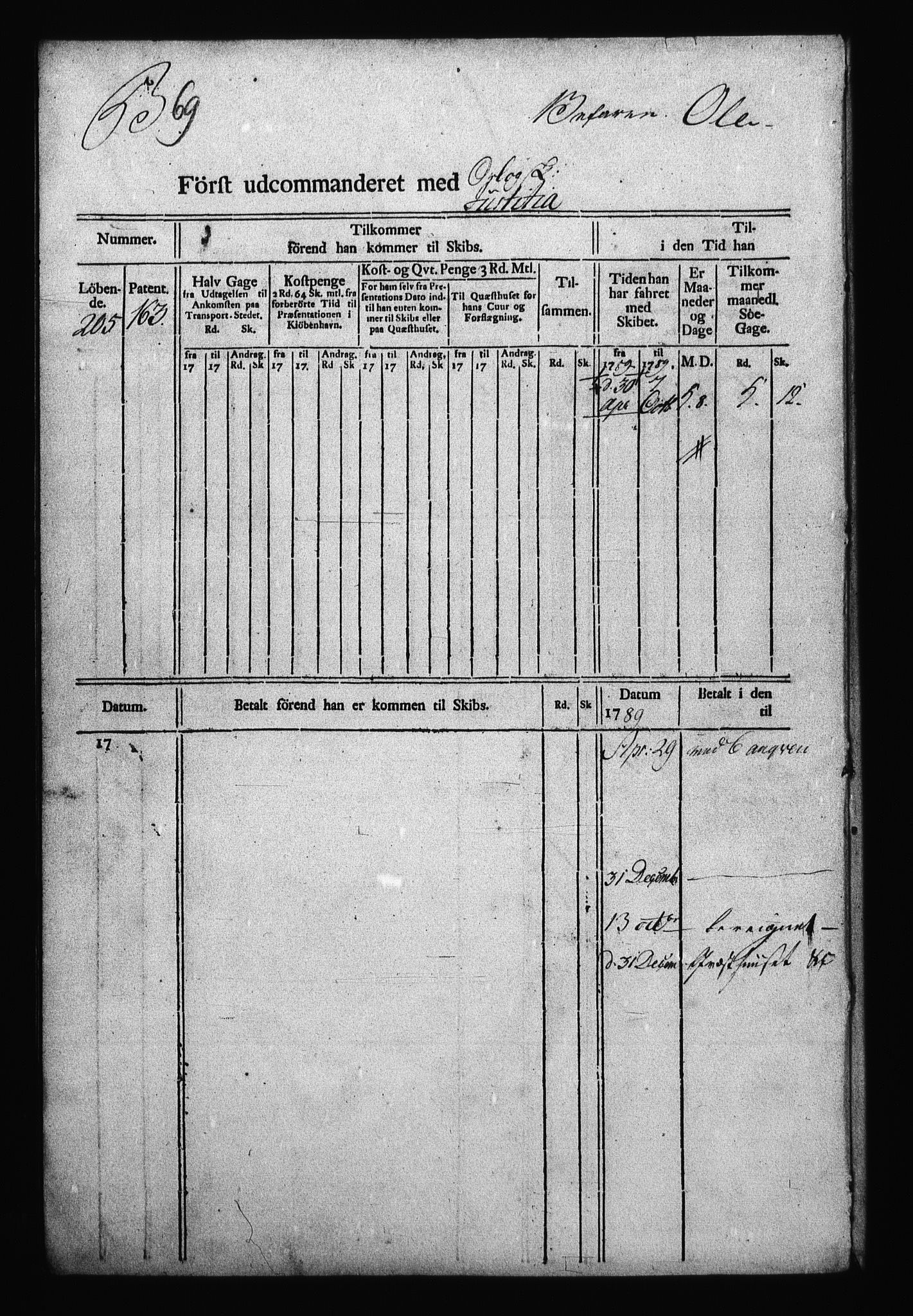 Sjøetaten, AV/RA-EA-3110/F/L0002: Akershus stift, bind 2, 1789