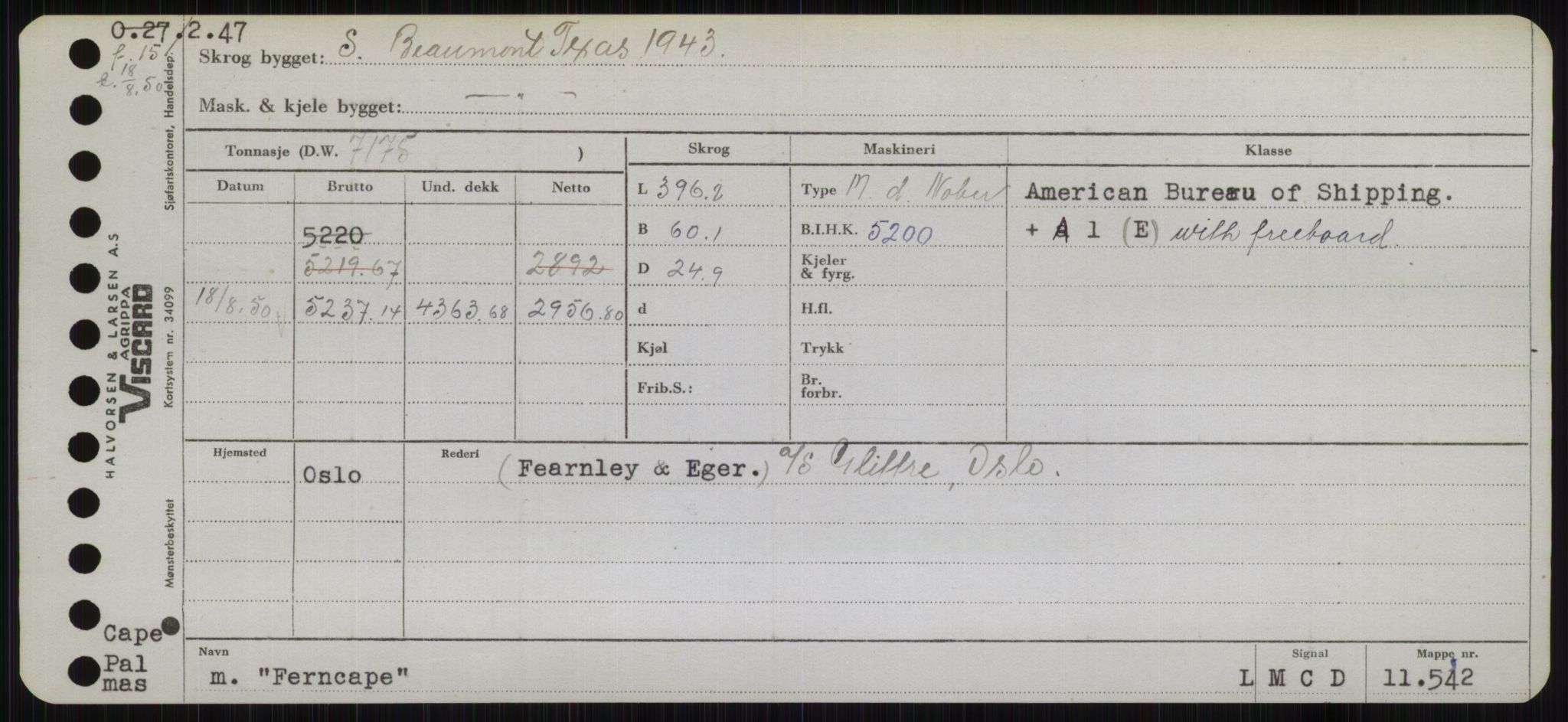 Sjøfartsdirektoratet med forløpere, Skipsmålingen, RA/S-1627/H/Hb/L0002: Fartøy, E-H, p. 95