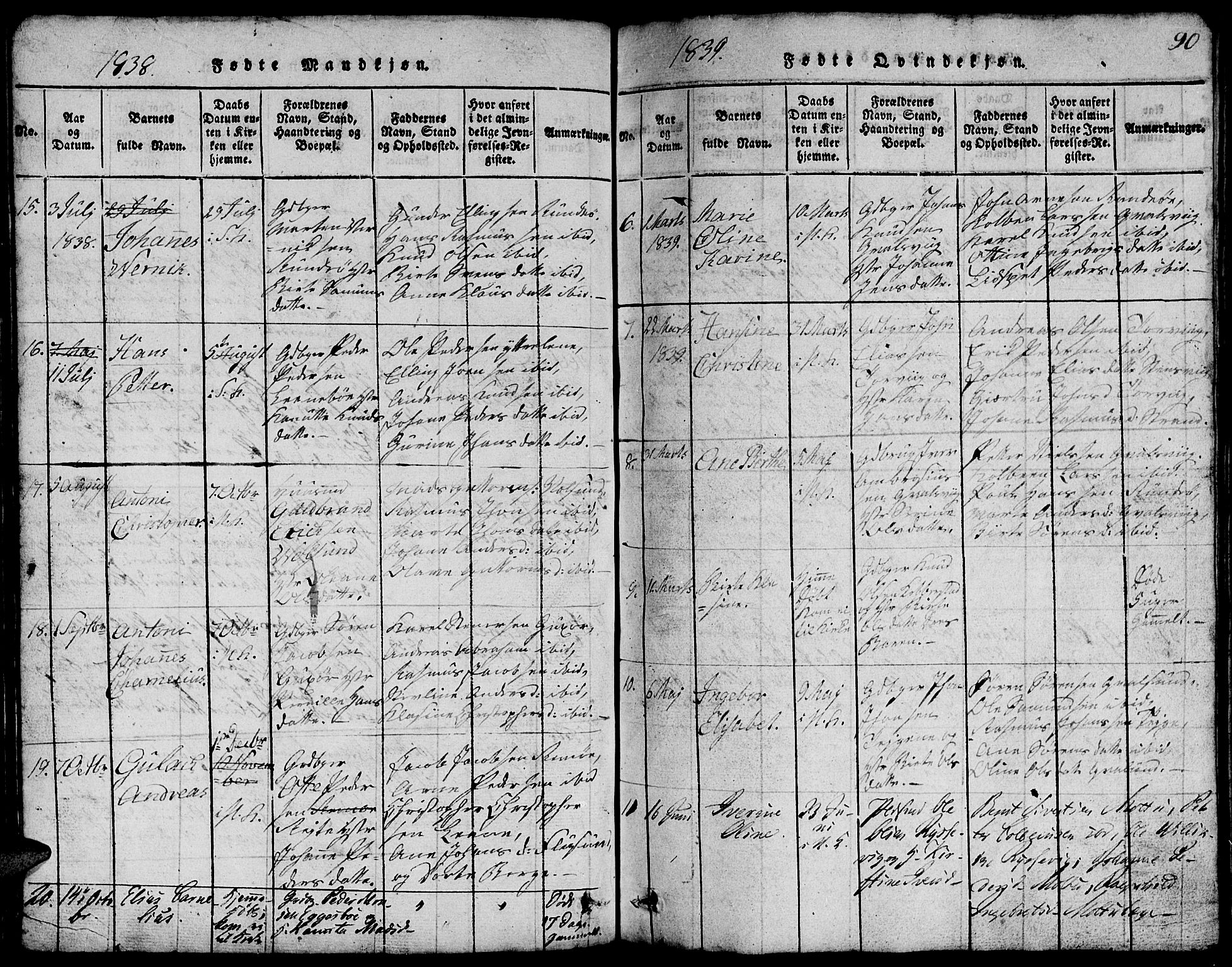 Ministerialprotokoller, klokkerbøker og fødselsregistre - Møre og Romsdal, SAT/A-1454/507/L0078: Parish register (copy) no. 507C01, 1816-1840, p. 90