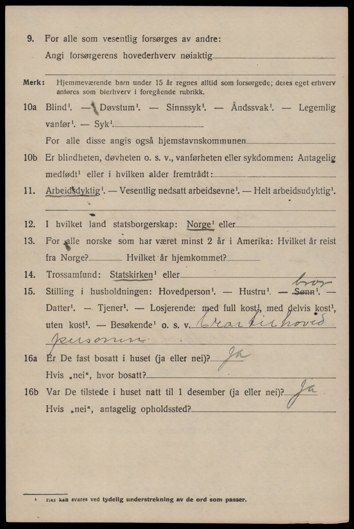 SAST, 1920 census for Strand, 1920, p. 6684