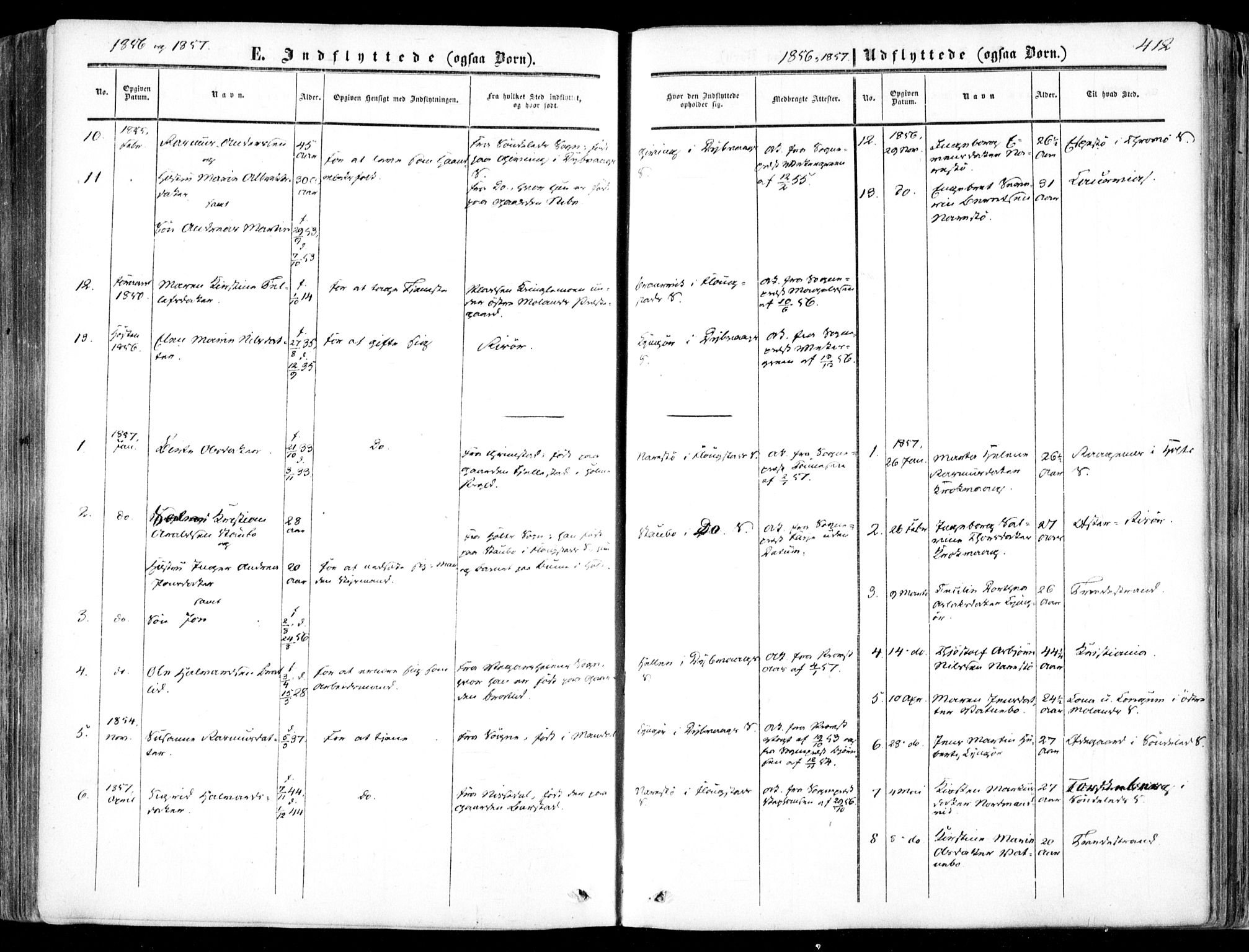 Dypvåg sokneprestkontor, SAK/1111-0007/F/Fa/Faa/L0006: Parish register (official) no. A 6, 1855-1872, p. 412