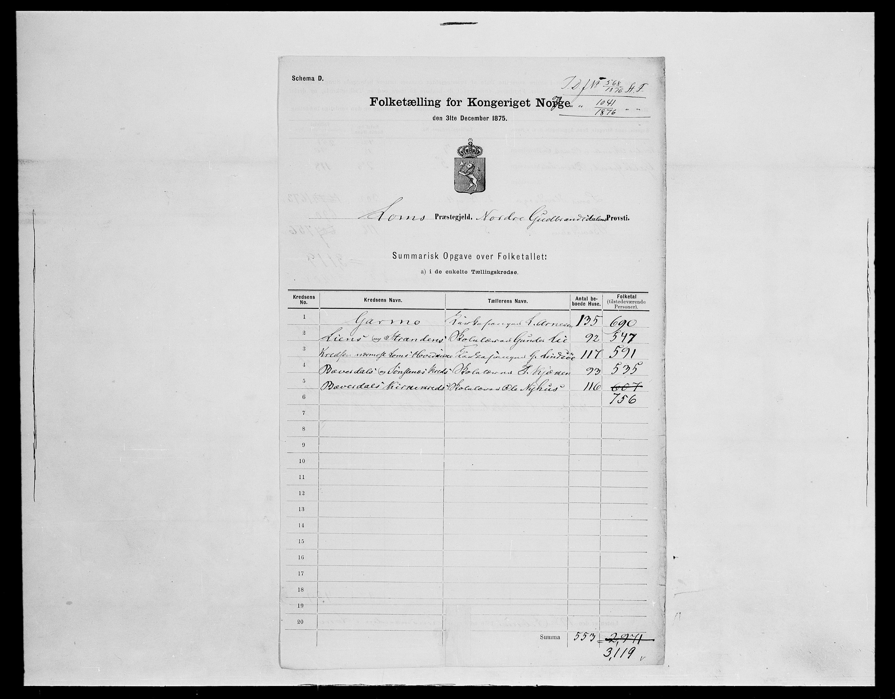 SAH, 1875 census for 0514P Lom, 1875, p. 8