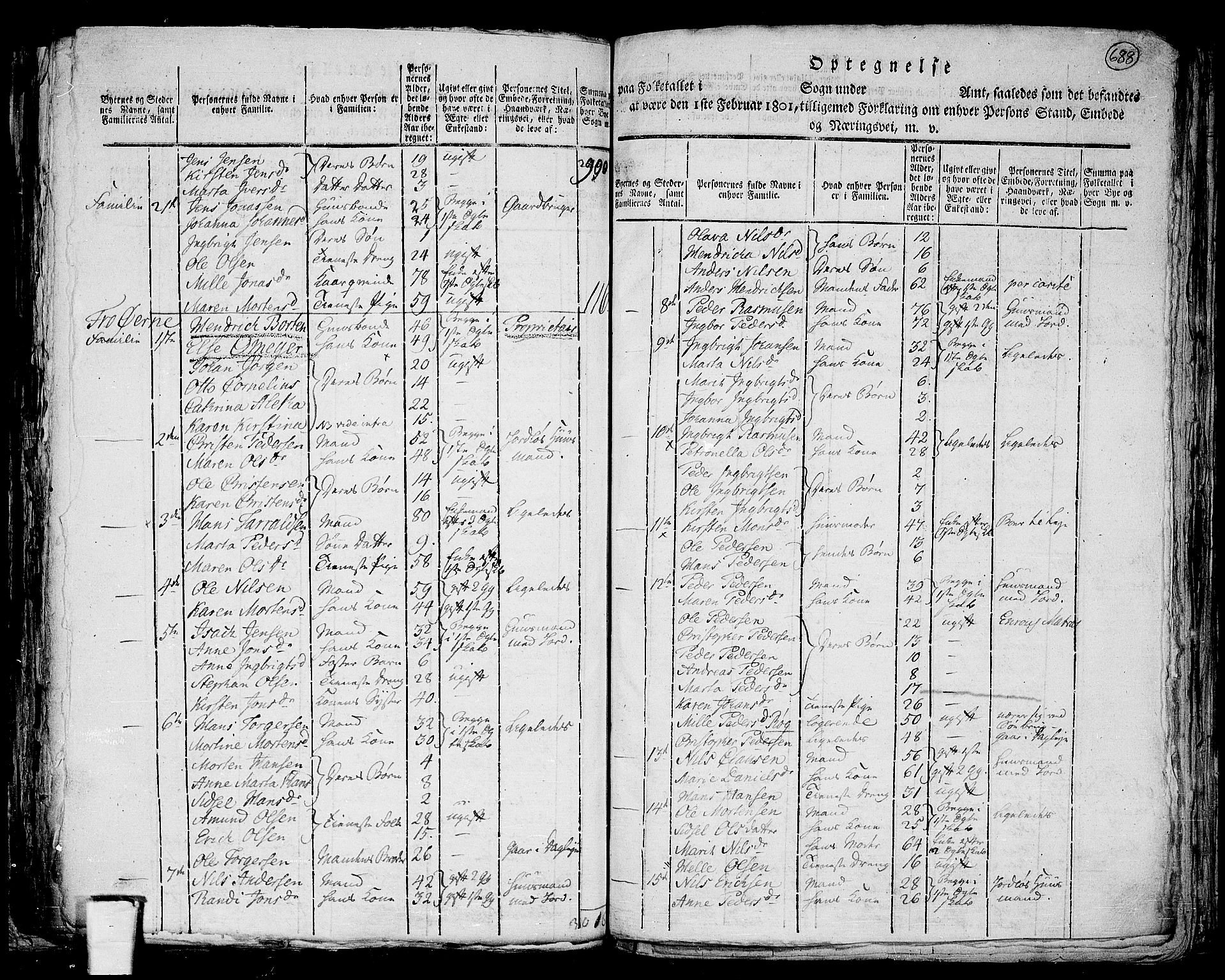 RA, 1801 census for 1617P Hitra, 1801, p. 687b-688a