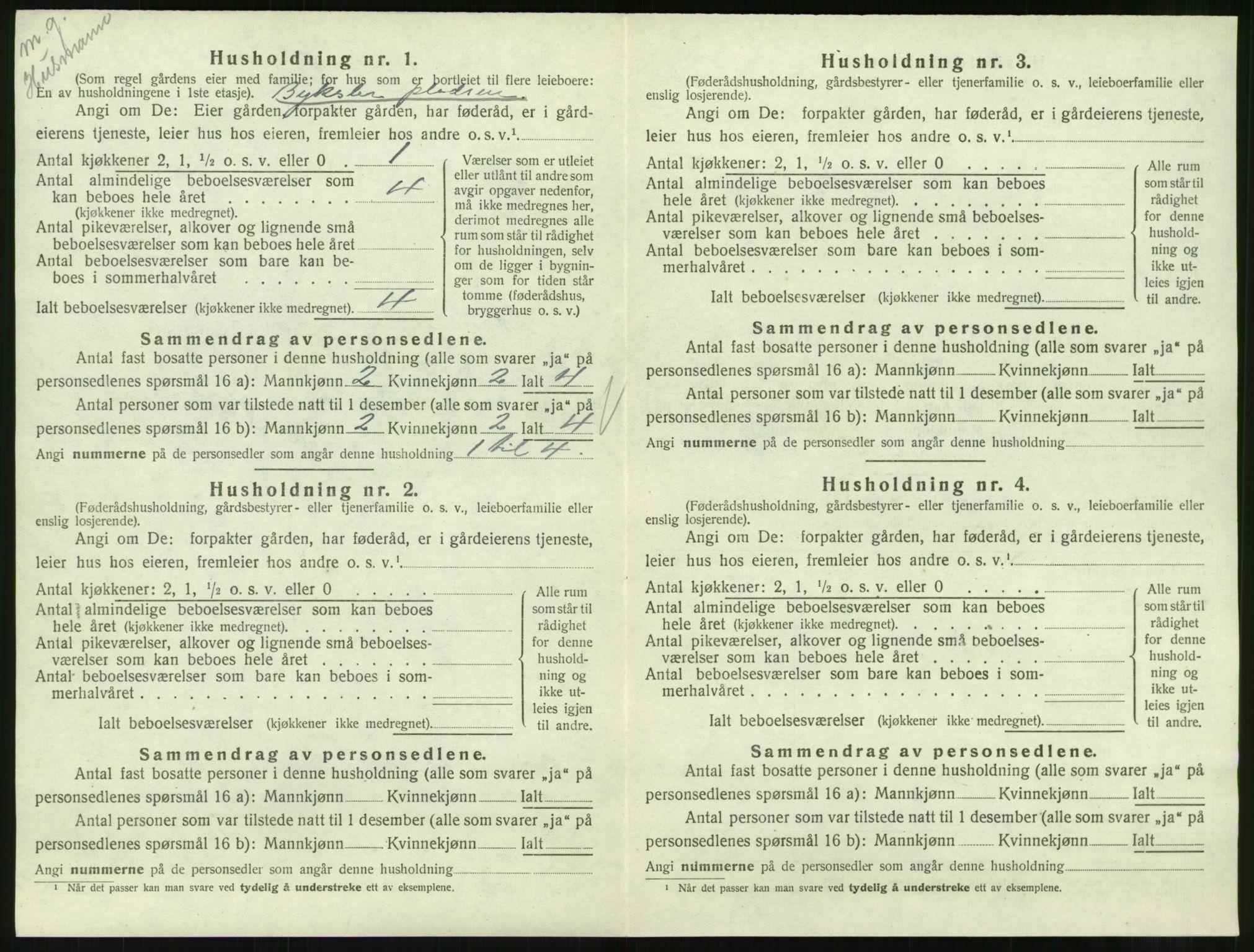 SAT, 1920 census for Straumsnes, 1920, p. 474