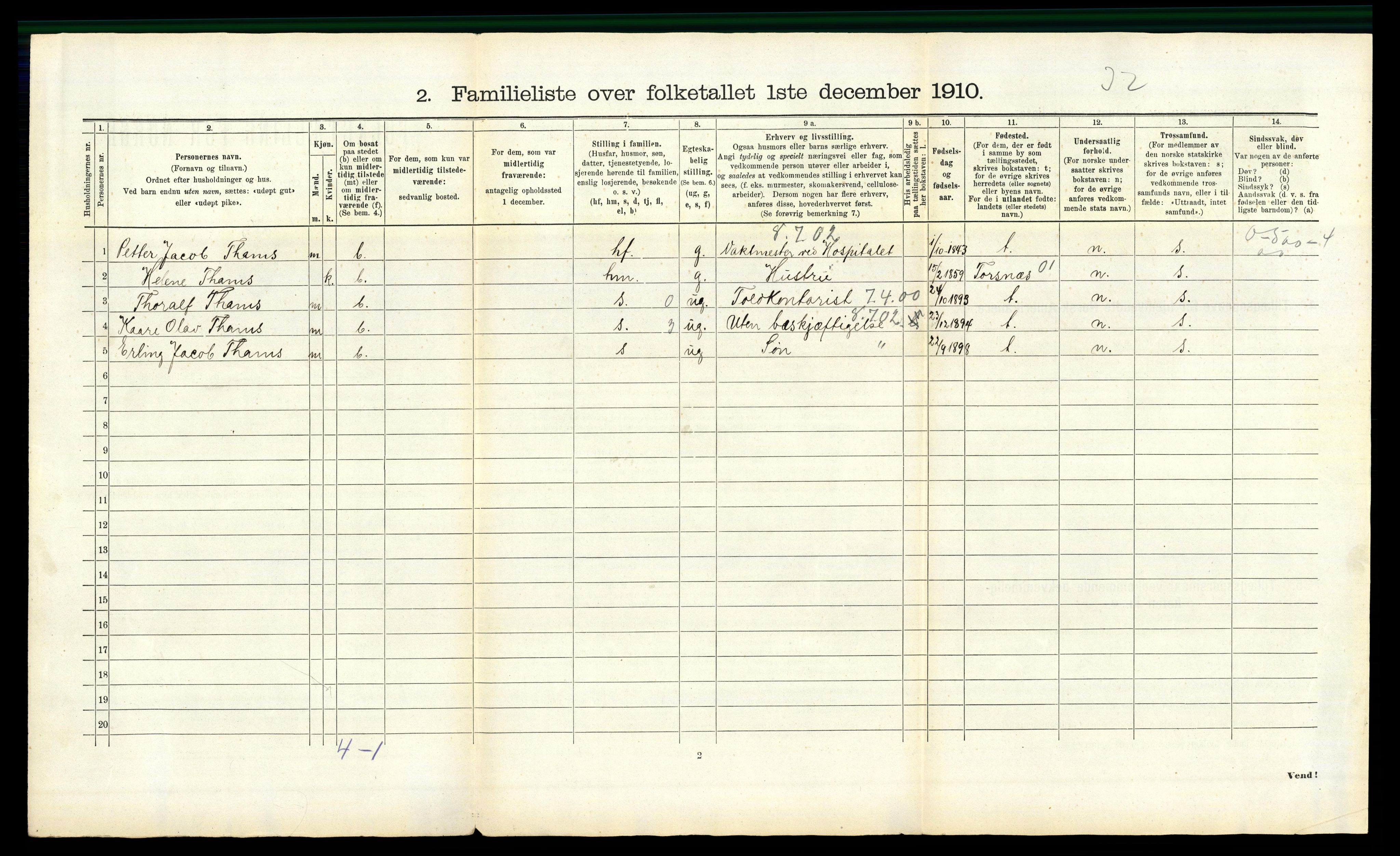 RA, 1910 census for Fredrikstad, 1910, p. 105