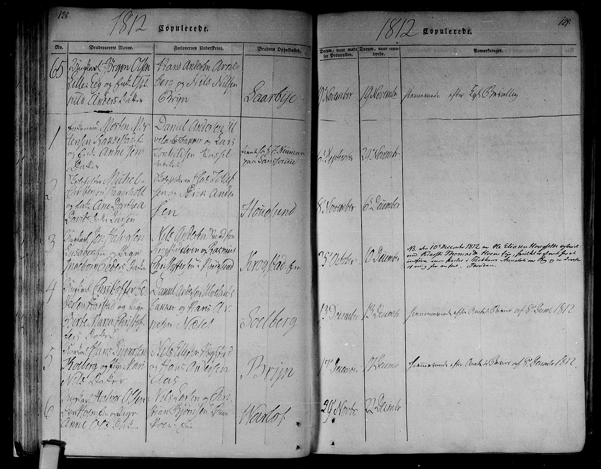 Eiker kirkebøker, AV/SAKO-A-4/F/Fa/L0010: Parish register (official) no. I 10, 1806-1815, p. 128-129