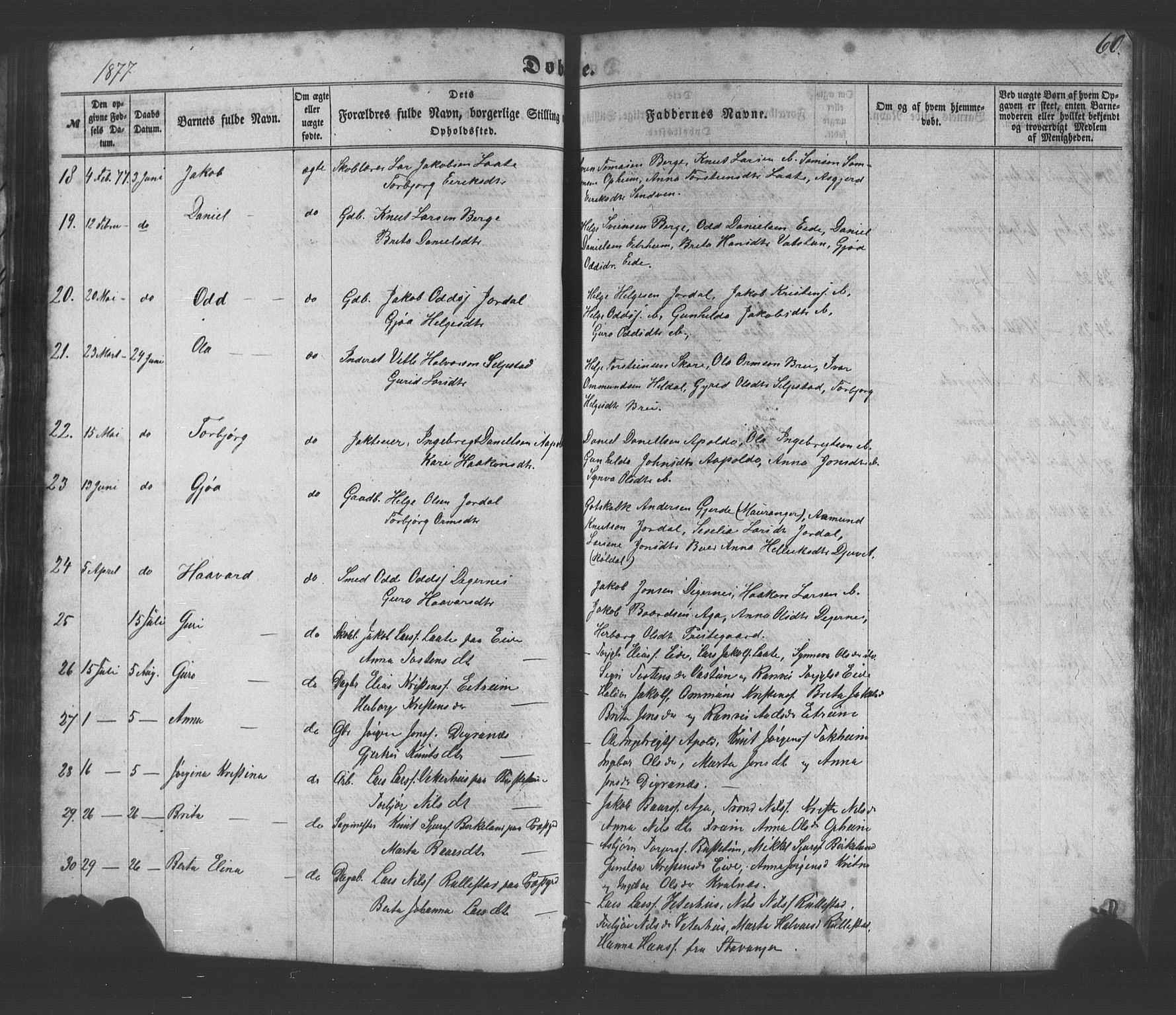 Odda Sokneprestembete, SAB/A-77201/H/Hab: Parish register (copy) no. A 4, 1858-1886, p. 60