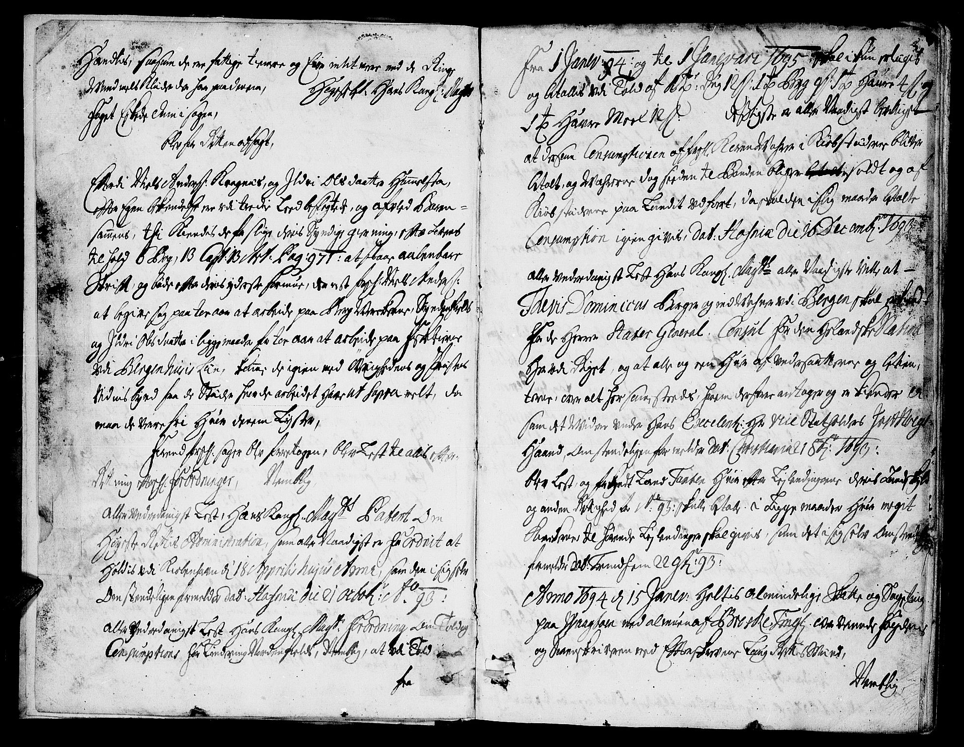 Nordmøre sorenskriveri, AV/SAT-A-4132/1/1/1A/L0007: Tingbok nr. 7, 1694-1698, p. 2