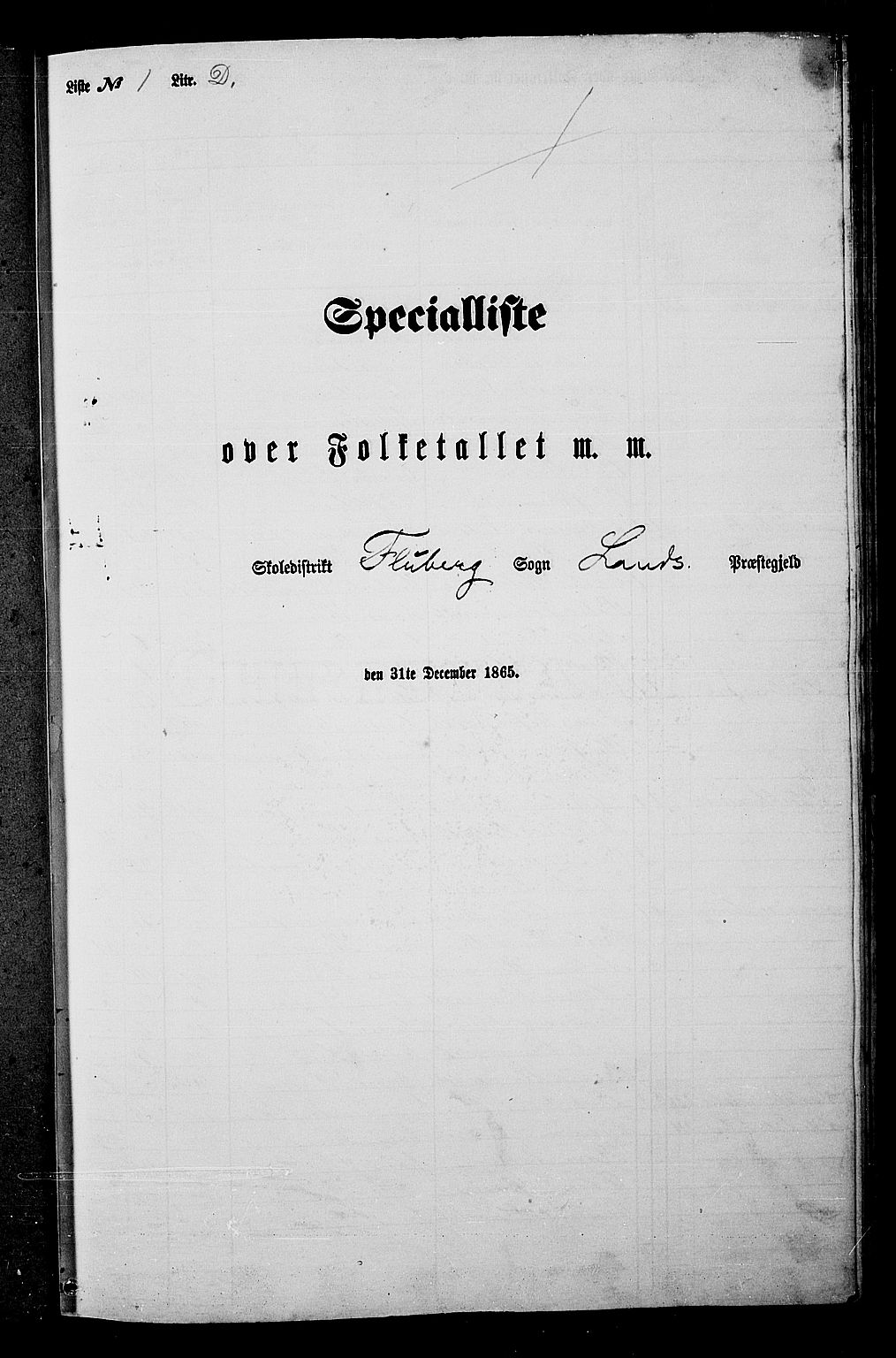 RA, 1865 census for Land, 1865, p. 256