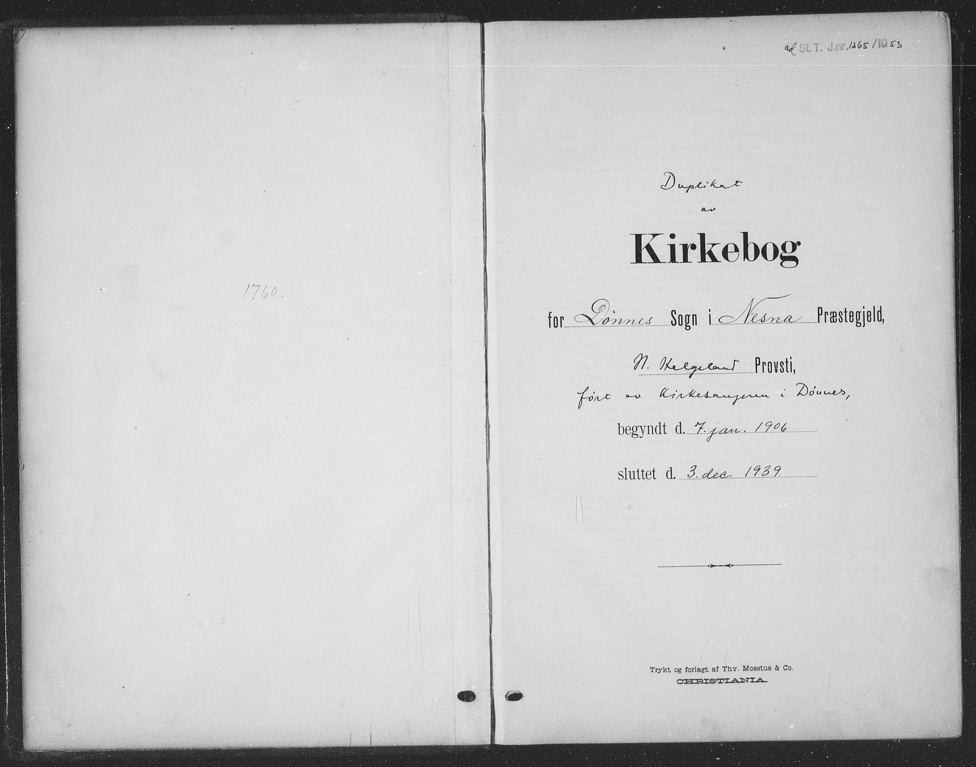 Ministerialprotokoller, klokkerbøker og fødselsregistre - Nordland, AV/SAT-A-1459/835/L0533: Parish register (copy) no. 835C05, 1906-1939