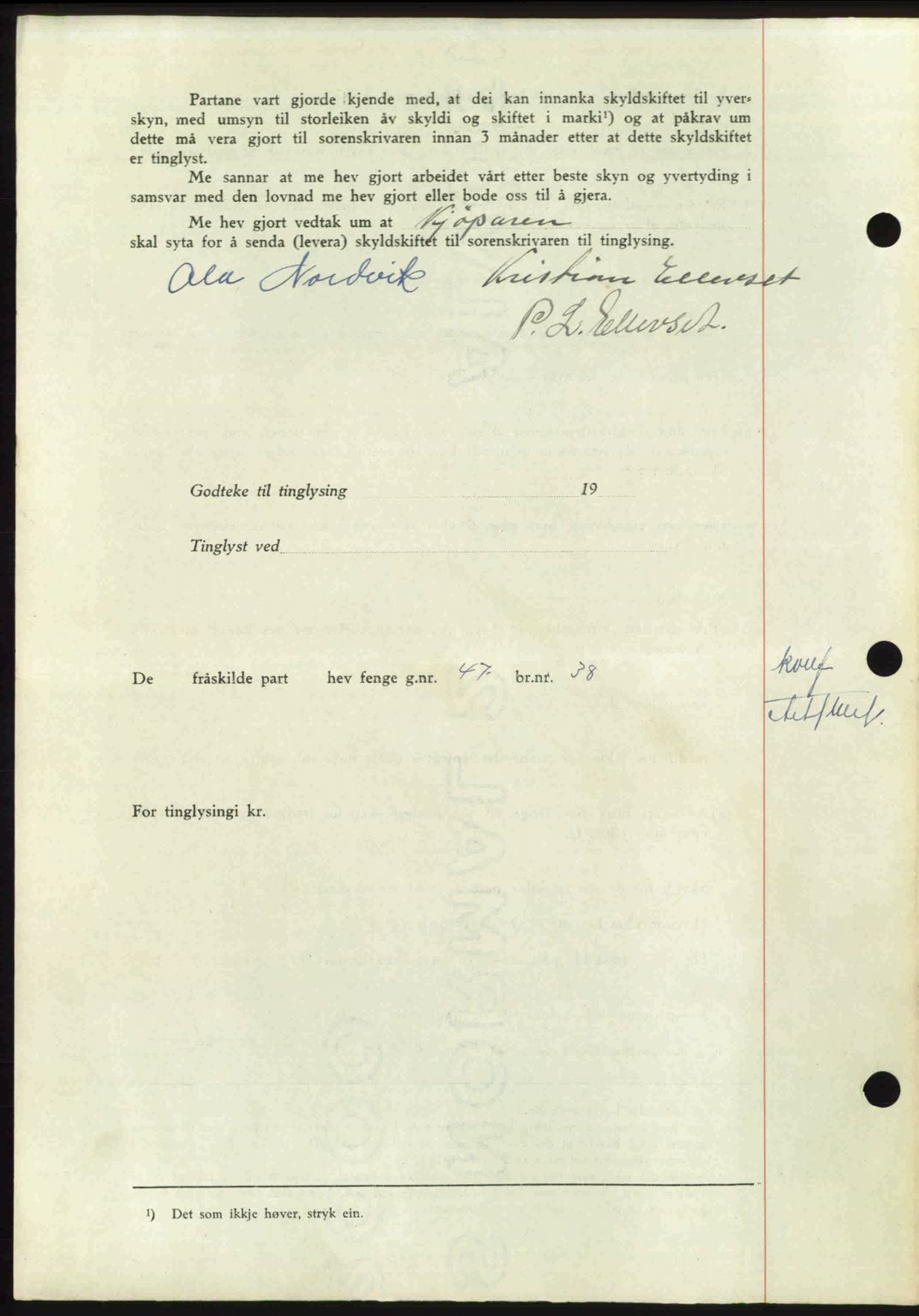 Nordmøre sorenskriveri, AV/SAT-A-4132/1/2/2Ca: Mortgage book no. A109, 1948-1948, Diary no: : 3017/1948