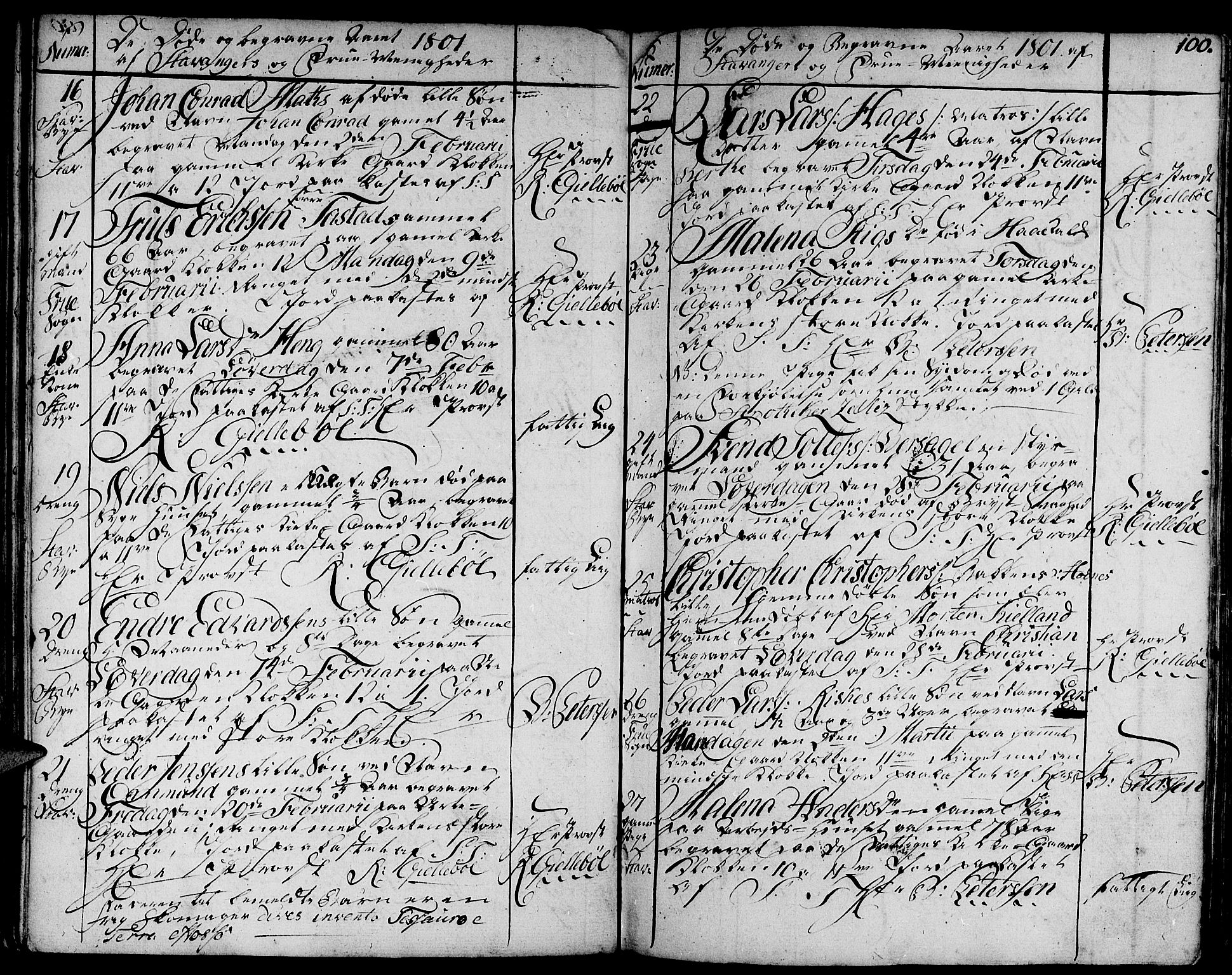 Domkirken sokneprestkontor, AV/SAST-A-101812/001/30/30BA/L0007: Parish register (official) no. A 7, 1789-1815, p. 100