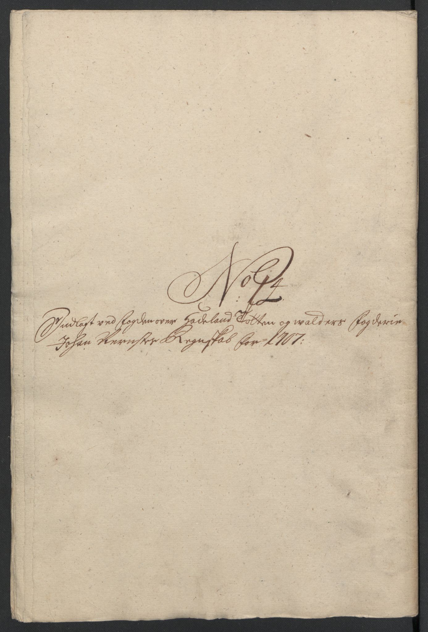 Rentekammeret inntil 1814, Reviderte regnskaper, Fogderegnskap, AV/RA-EA-4092/R18/L1305: Fogderegnskap Hadeland, Toten og Valdres, 1707-1708, p. 284