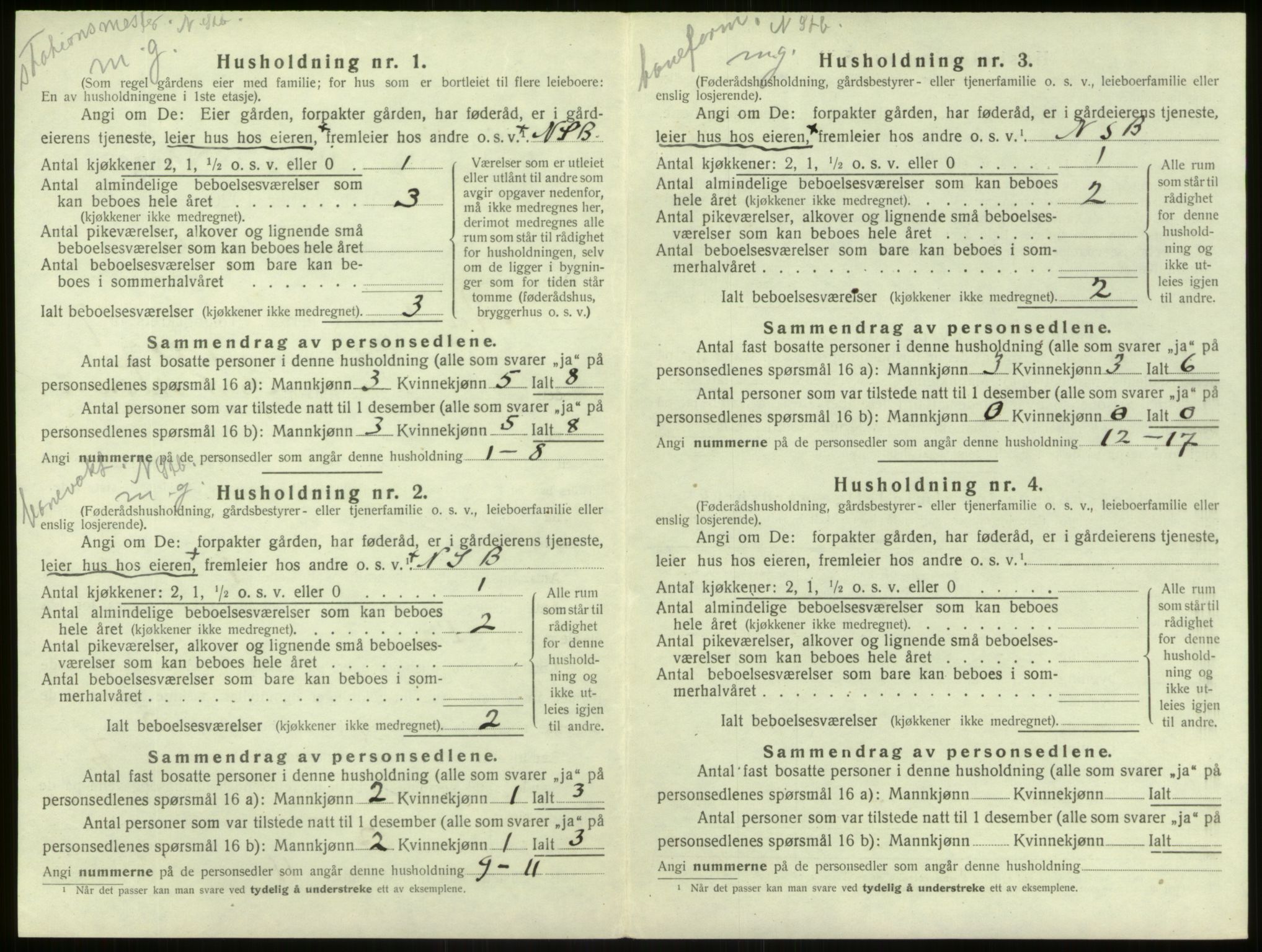 SAB, 1920 census for Aurland, 1920, p. 572