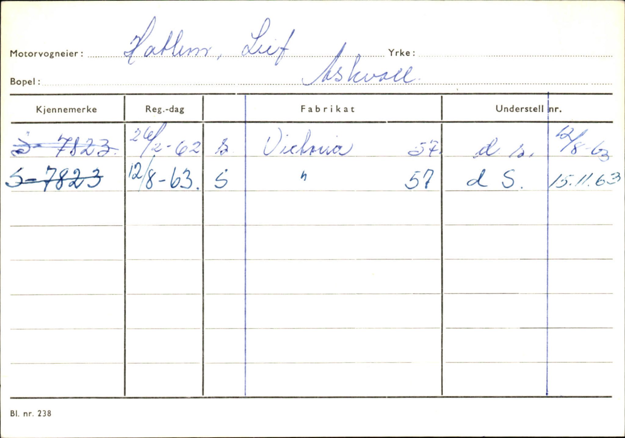 Statens vegvesen, Sogn og Fjordane vegkontor, AV/SAB-A-5301/4/F/L0132: Eigarregister Askvoll A-Å. Balestrand A-Å, 1945-1975, p. 483