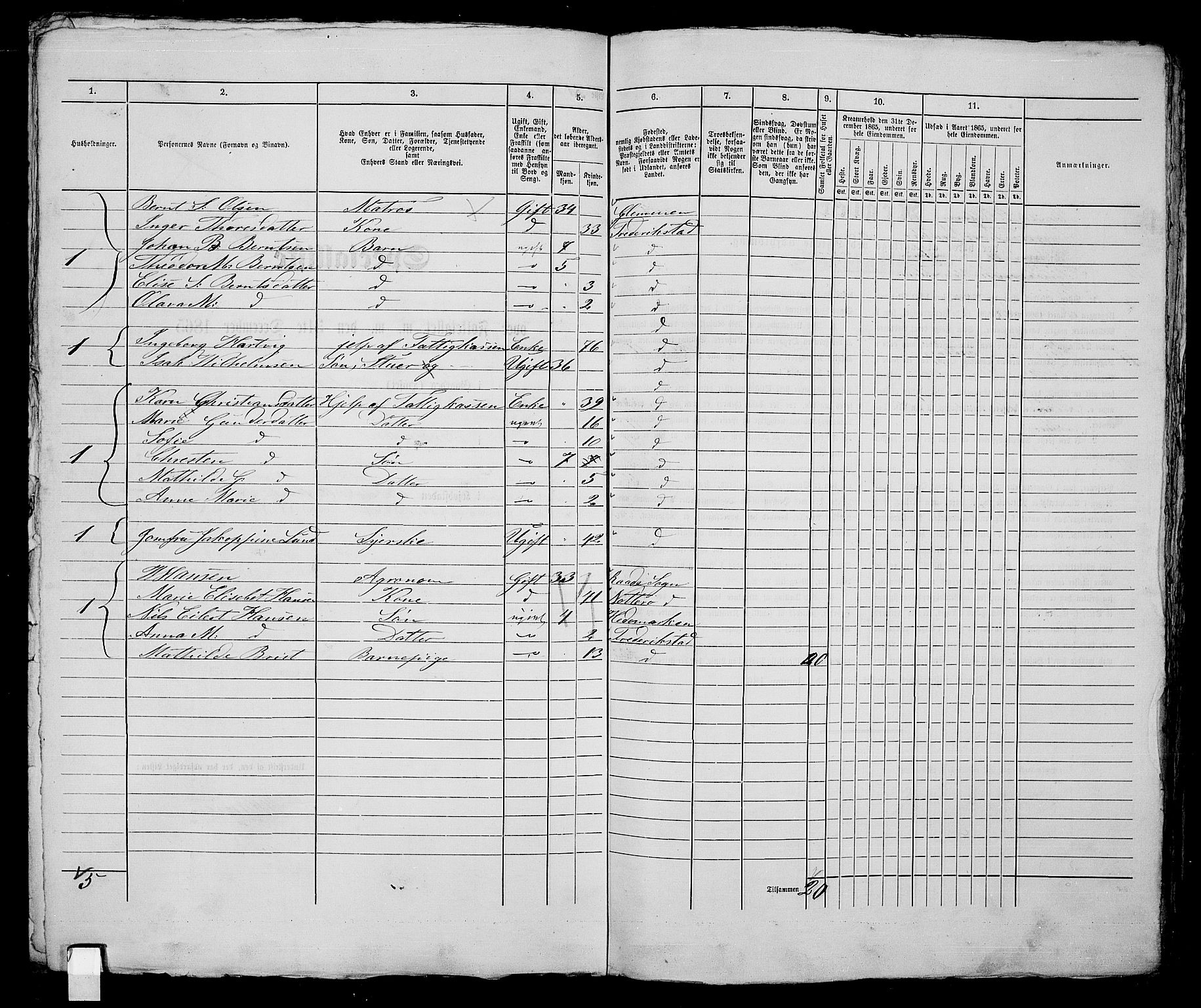 RA, 1865 census for Fredrikstad/Fredrikstad, 1865, p. 304