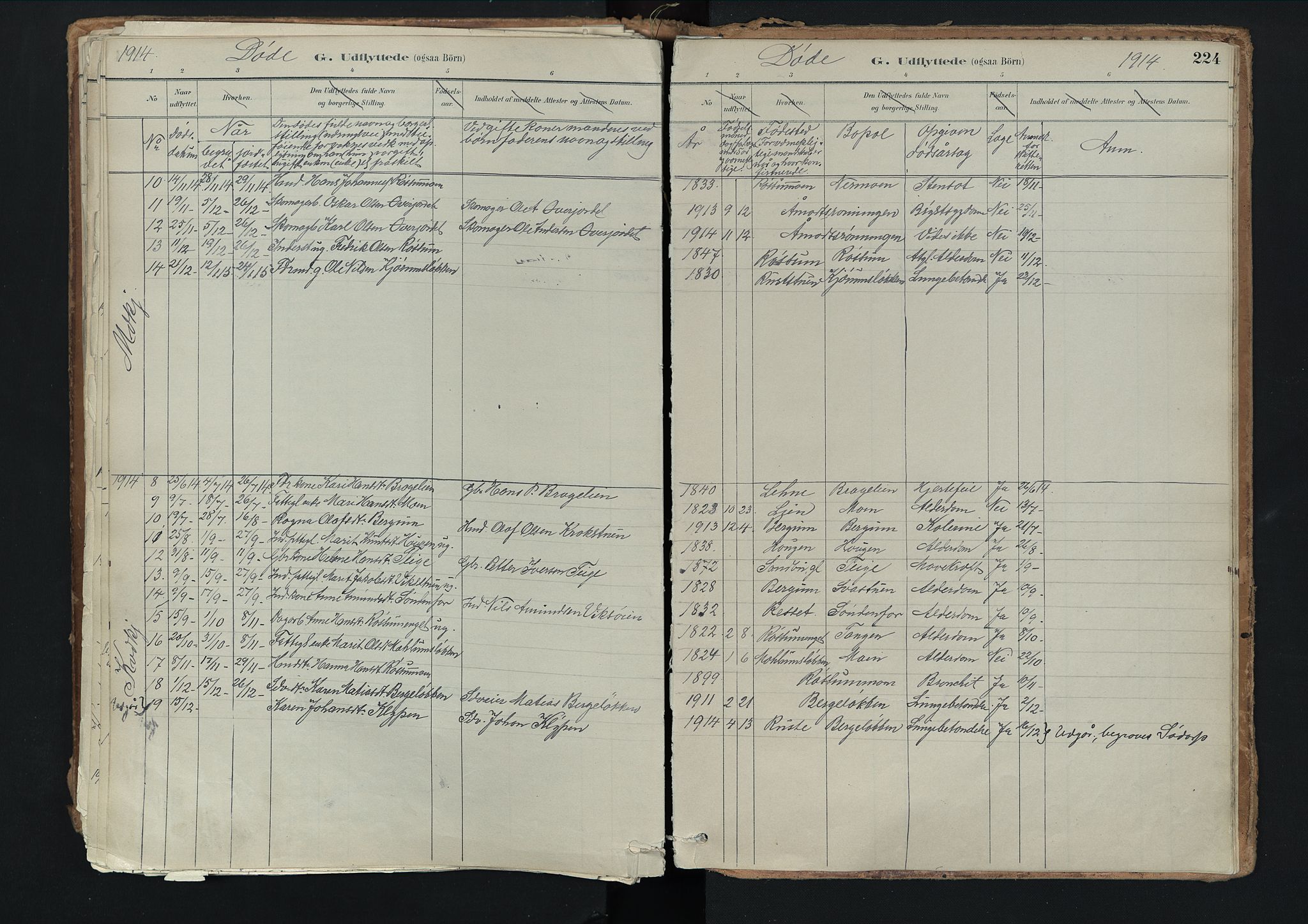 Nord-Fron prestekontor, SAH/PREST-080/H/Ha/Haa/L0003: Parish register (official) no. 3, 1884-1914, p. 224