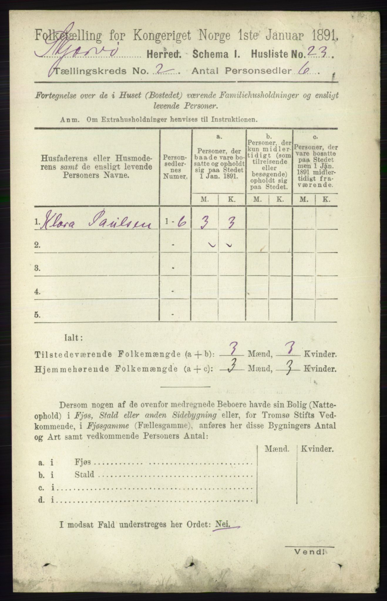 RA, 1891 census for 1941 Skjervøy, 1891, p. 940